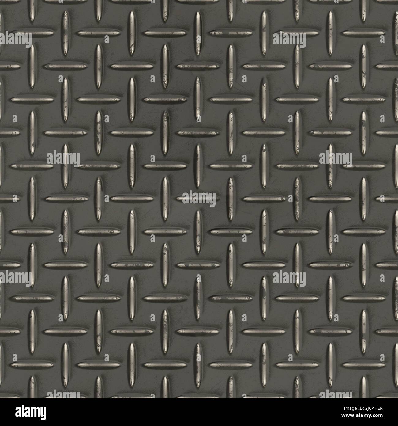 Realistic Non slip metal seamless pattern. 3d illustration. Stock Photo