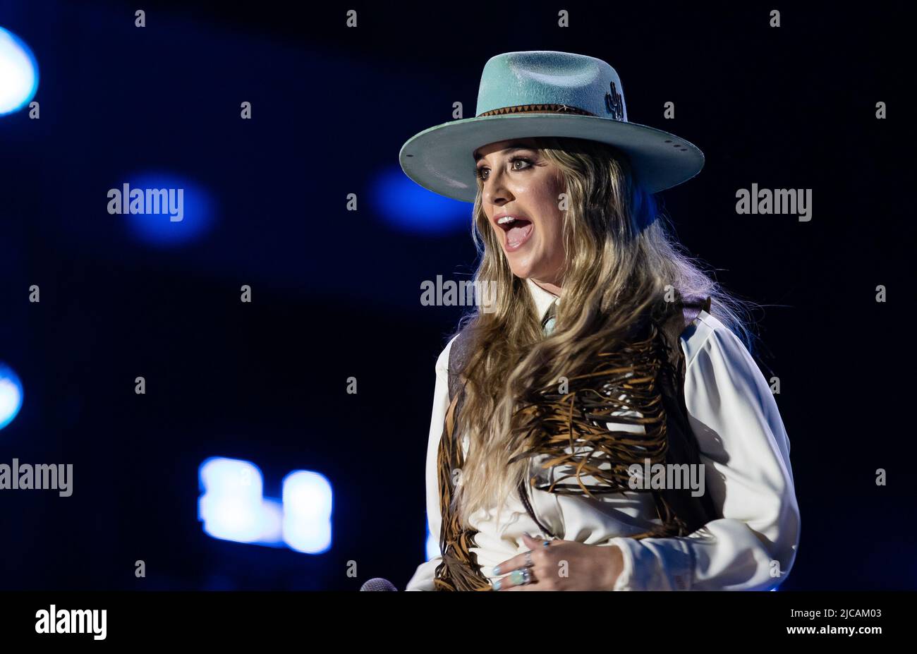 Lainey Wilson performs during day 2 of CMA Fest 2022 at Nissan Stadium