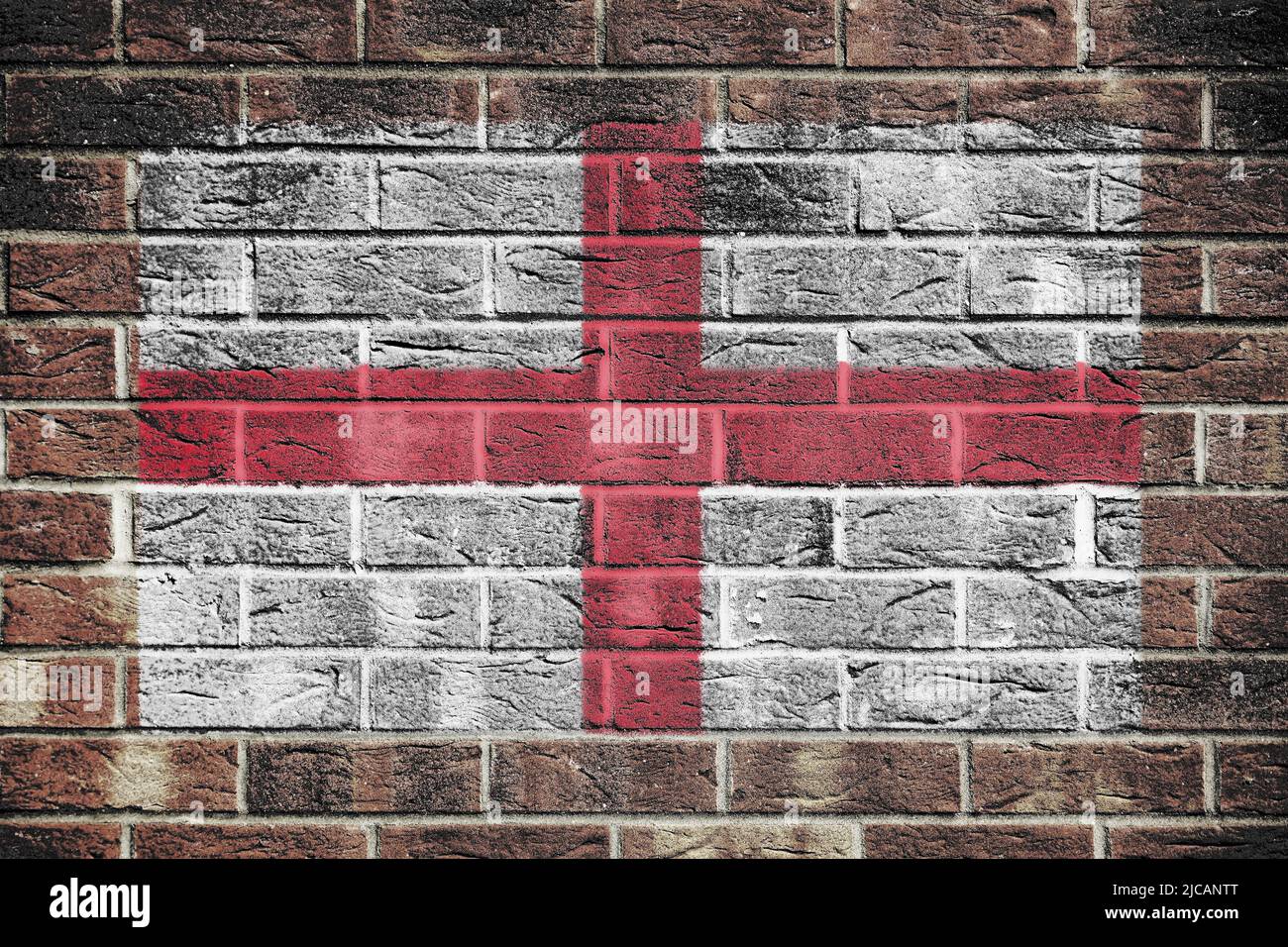 England flag on a brick wall background Stock Photo - Alamy