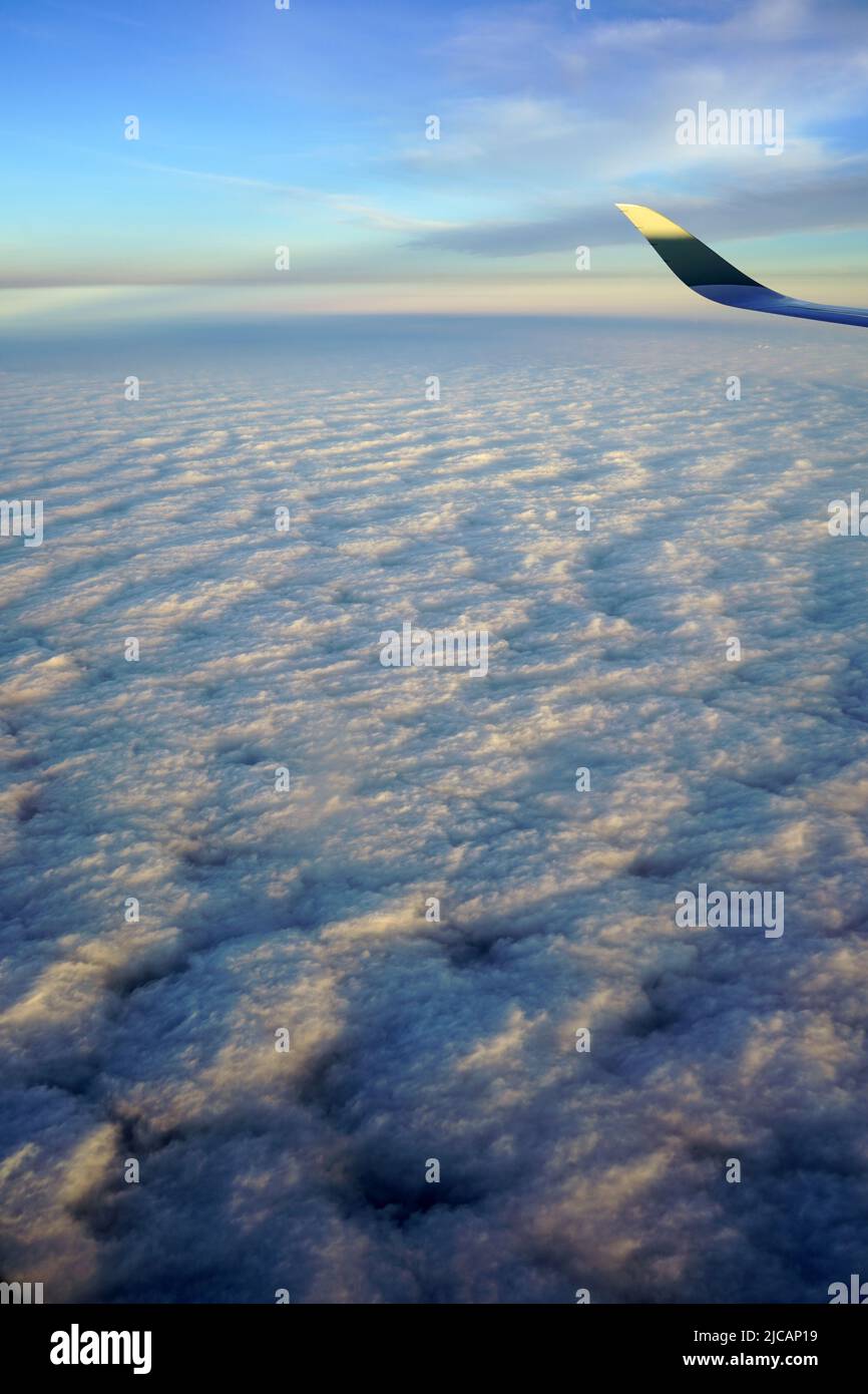 Airplane wing cloudscape view hi-res stock photography and images - Alamy