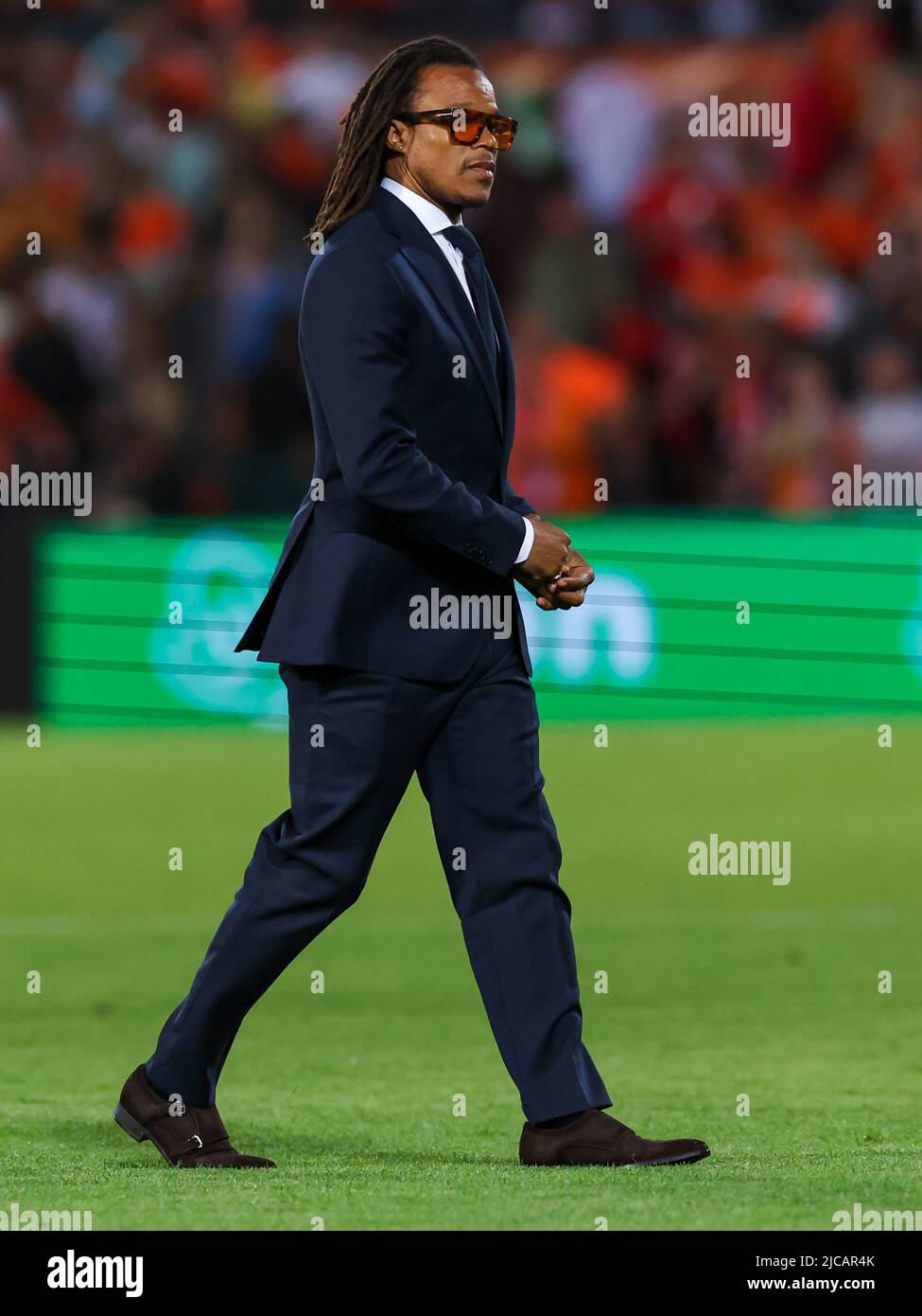 ROTTERDAM, NETHERLANDS - JUNE 11: Assistant coach Edgar Davids of the Netherlands during the UEFA Nations League A Group 4 match between the Netherlands and Poland at the De Kuip on June 11, 2022 in Rotterdam, Netherlands (Photo by Marcel ter Bals/Orange Pictures) Stock Photo