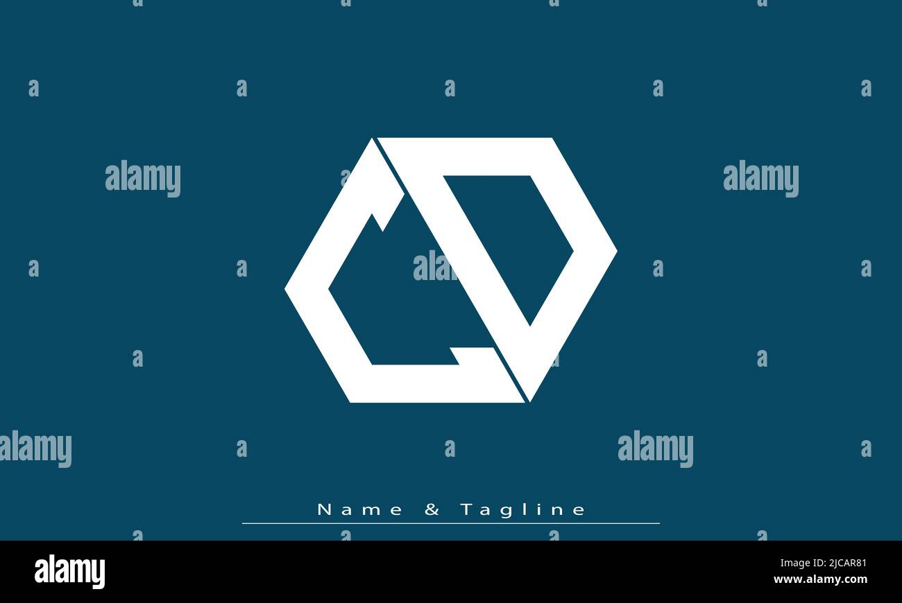 Alphabet letters Initials Monogram logo CD , DC Stock Vector