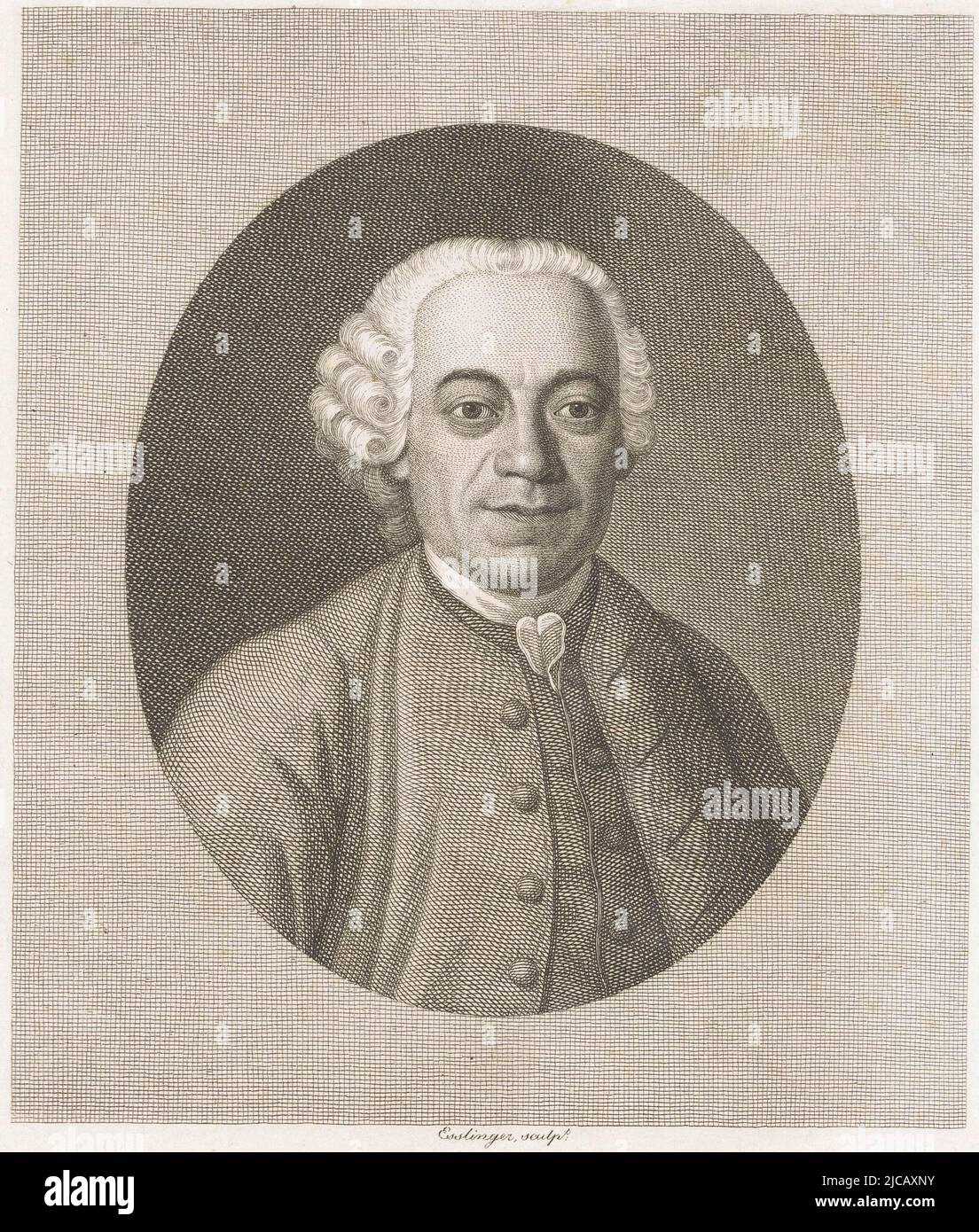Portrait of Salomon Hirzel, print maker: Martin Esslinger, (mentioned on object), 1818 - 1841, paper, steel engraving, h 160 mm × w 125 mm Stock Photo