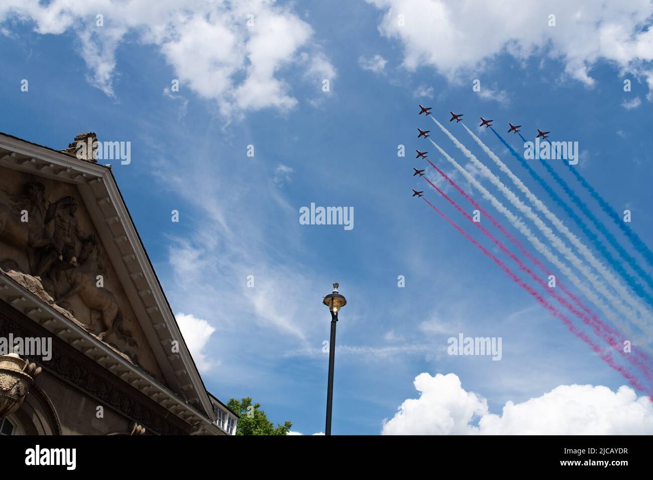 Her Majesty The Queen's Platinum Jubilee Flypast Stock Photo