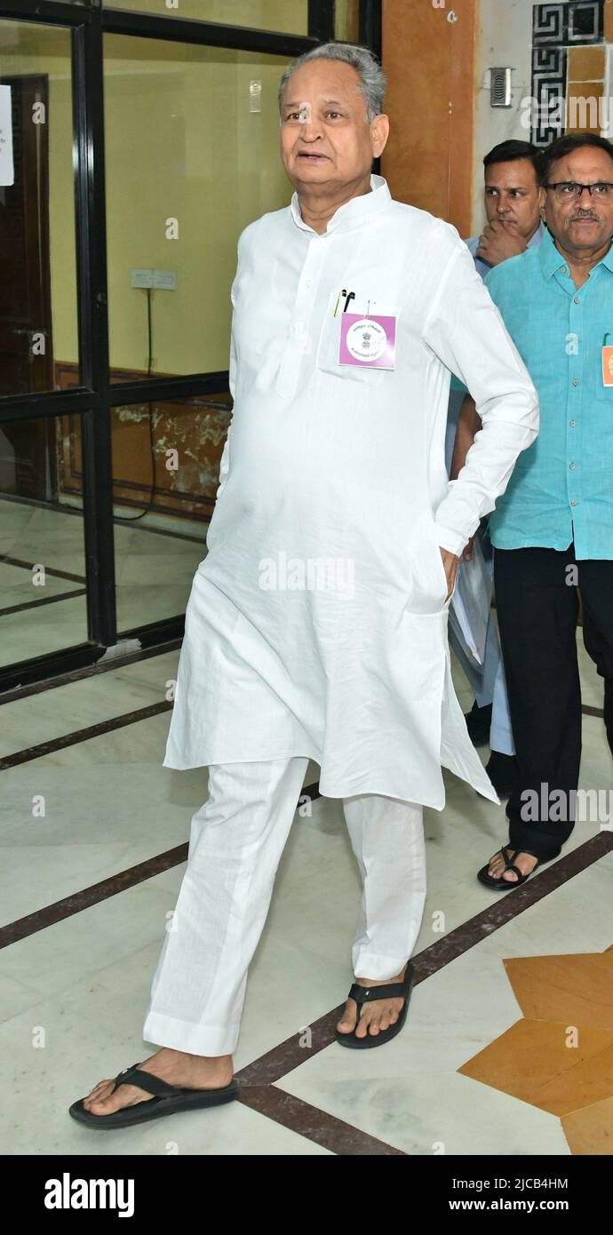 Jaipur, Rajasthan, India. 10th June, 2022. Rajasthan Chief Minister