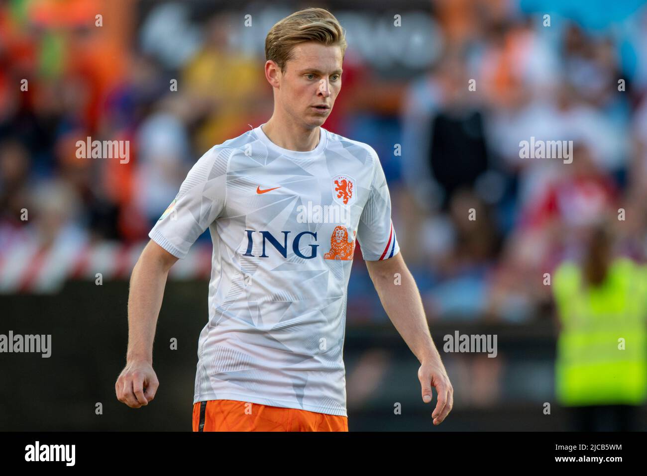 Rotterdam, Netherlands. 12th June, 2022. Frenkie de Jong of Netherlands during the UEFA Nations League, League A, Group 4 match between Netherlands and Poland at Feijenoord 'De Kuip' Stadium in Rotterdam, Netherlands on June 11, 2022 (Photo by Andrew SURMA/ Credit: Sipa USA/Alamy Live News Stock Photo
