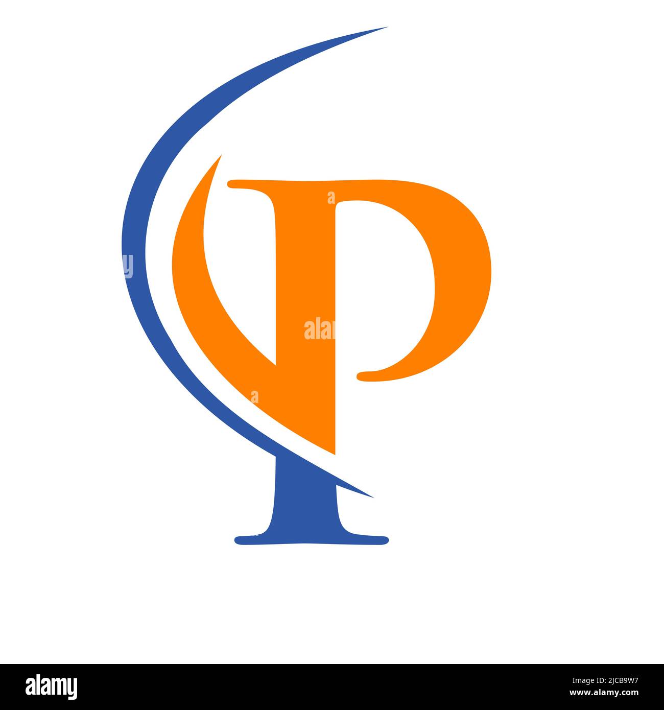 Modern Letter P Logo Template P Letter Logo Design With Swoosh Icon 