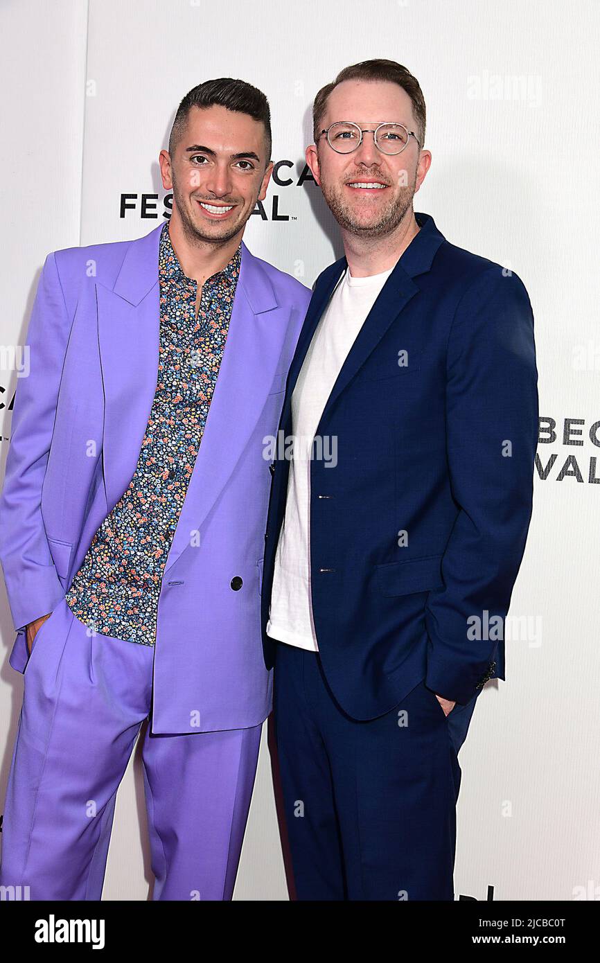 Jason Arnold and husband Hunter Arnold attend the World Premiere of "88" at the 2022 Tribeca