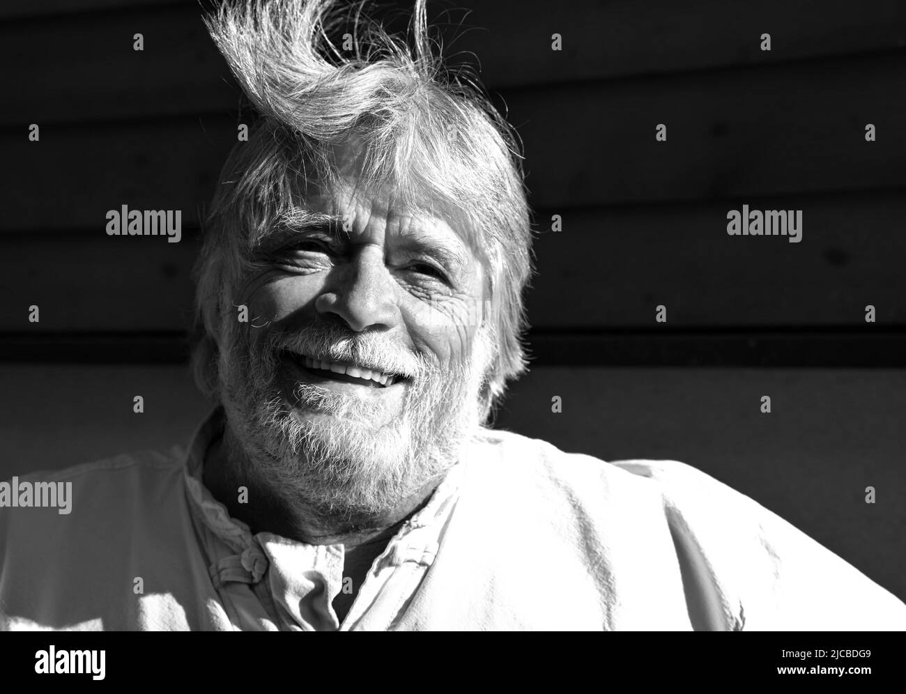 Portrait of senior man with gray beard and hair Stock Photo - Alamy