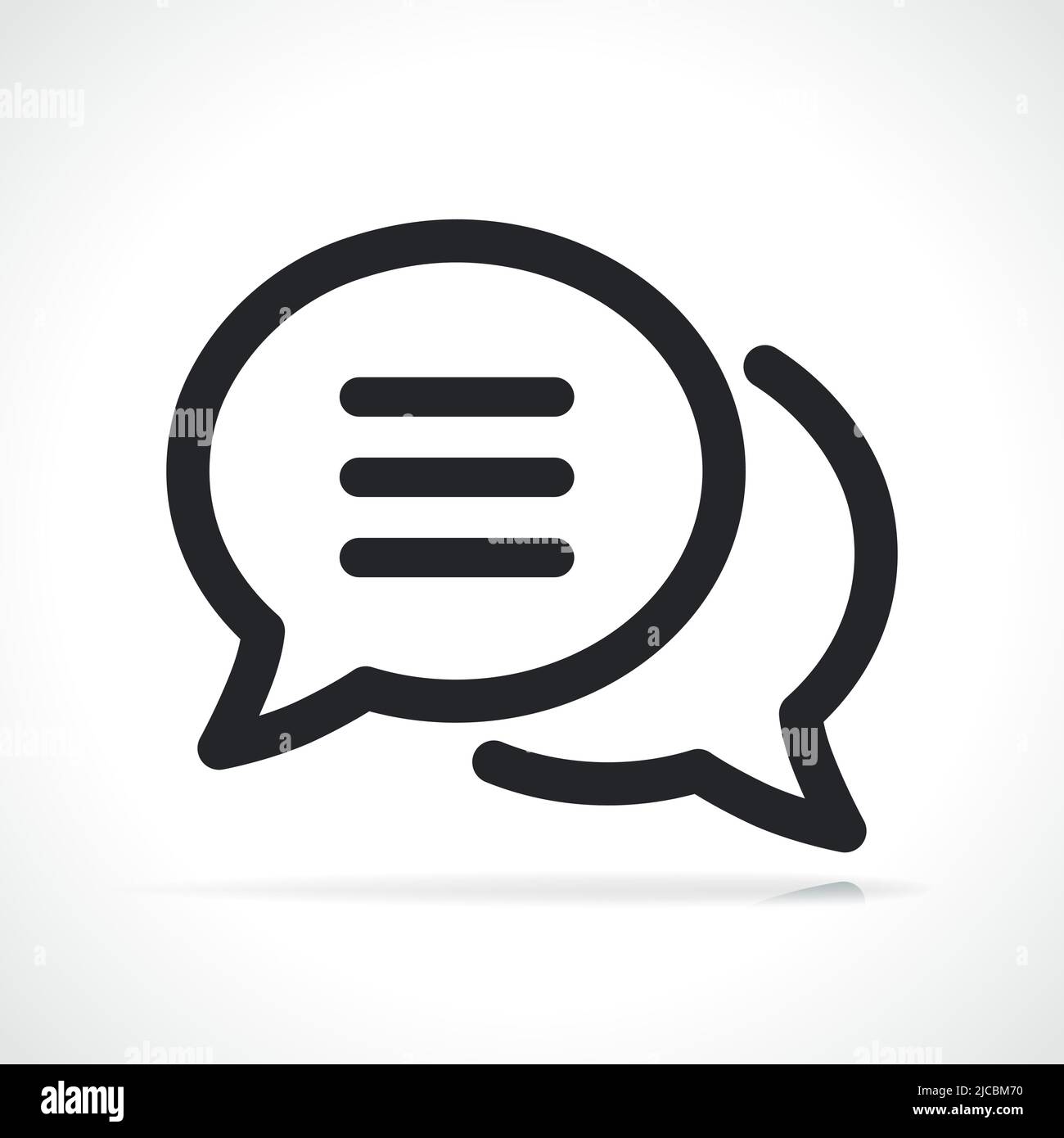 chat or speech bubble thin line icon Stock Vector