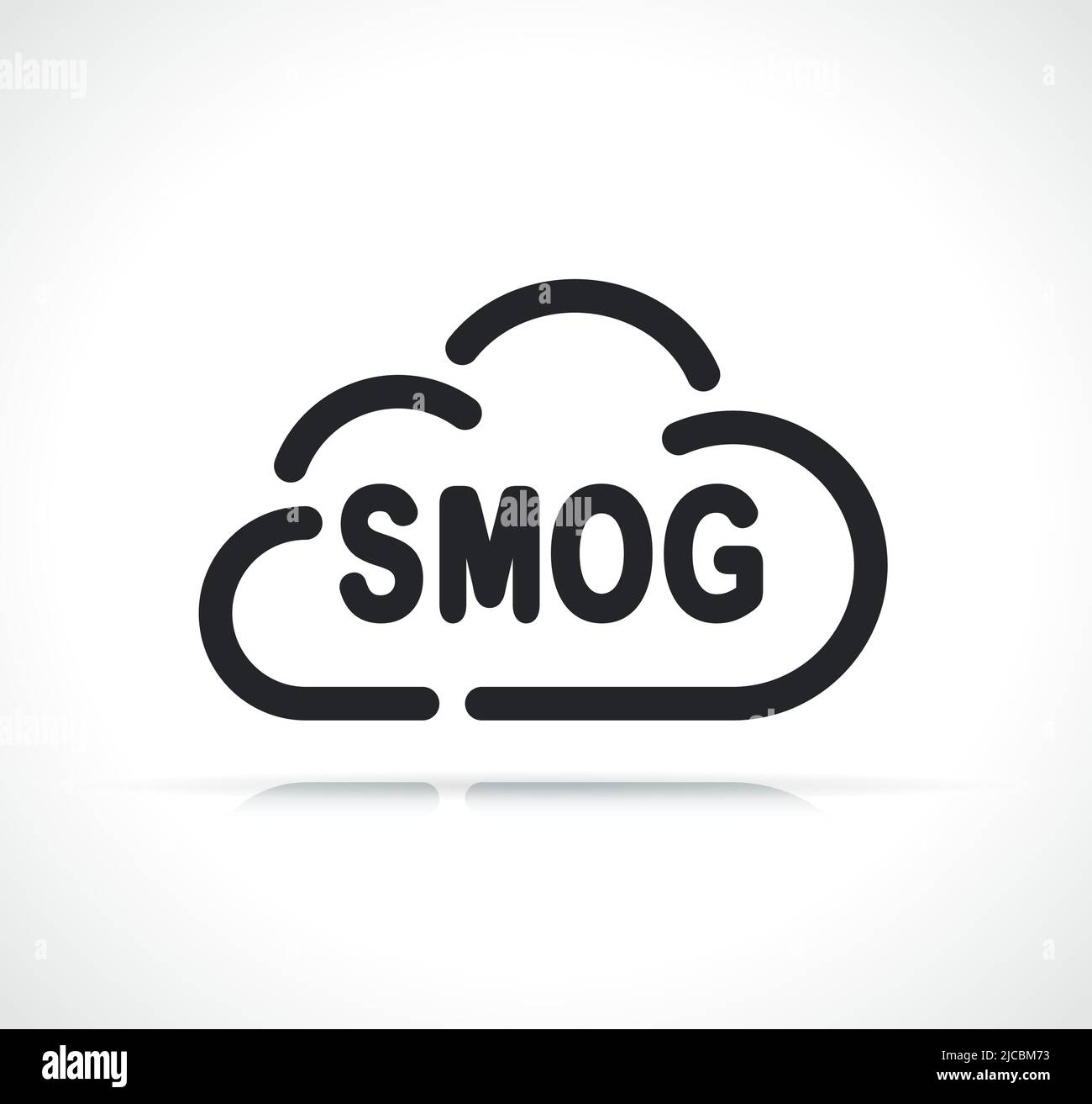 air pollution or smog thin line icon Stock Vector