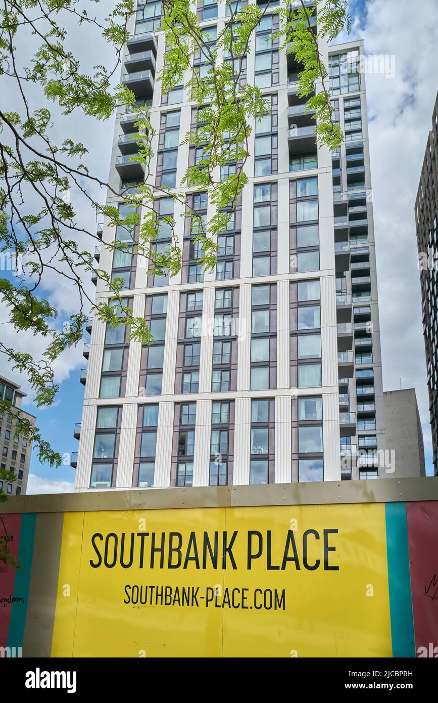 Luxury flats skyscraper apartments southbank place london englan hires