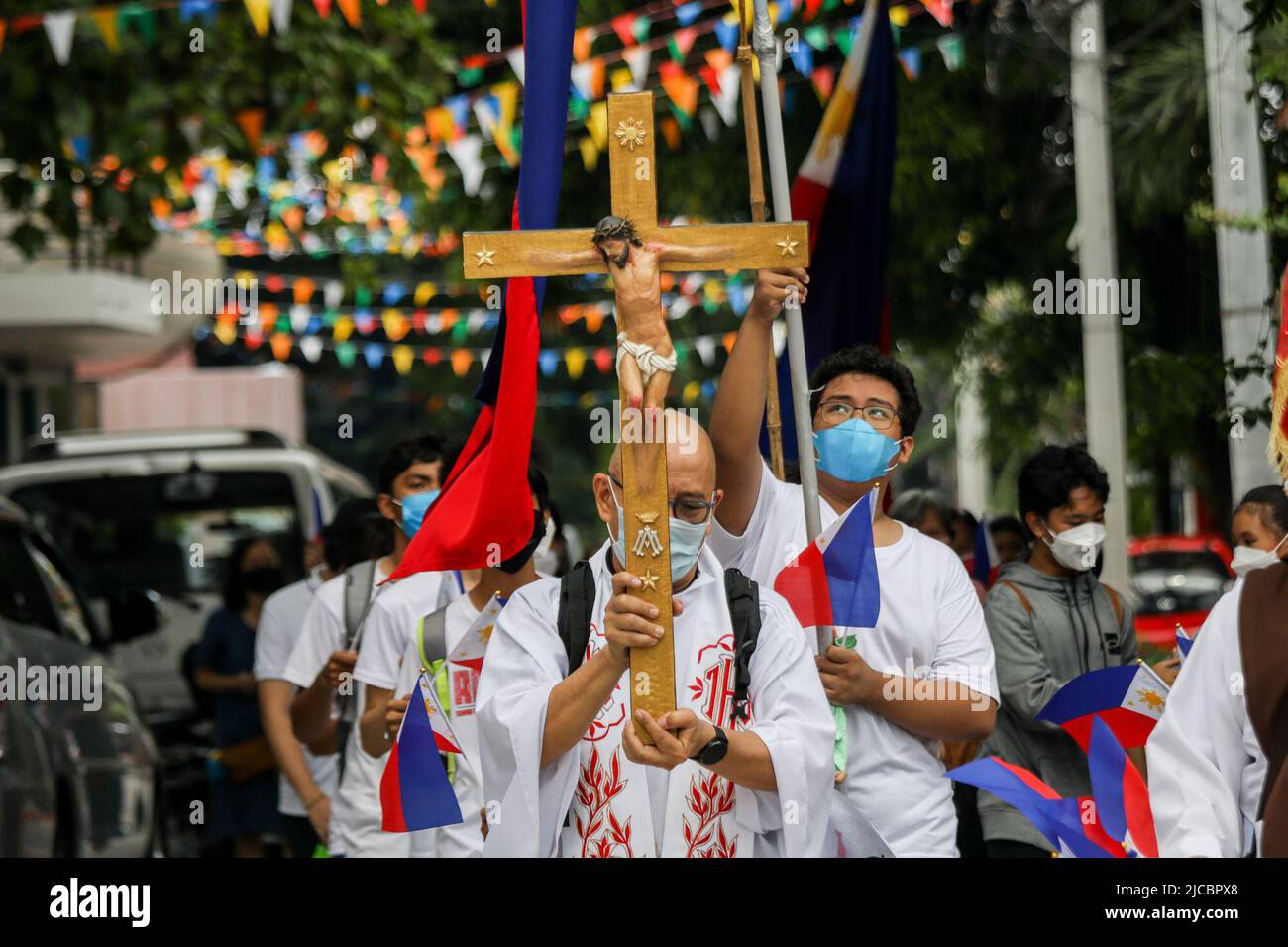 Manila, Philippines. 12th June, 2022. Filipino Catholic priest Fr