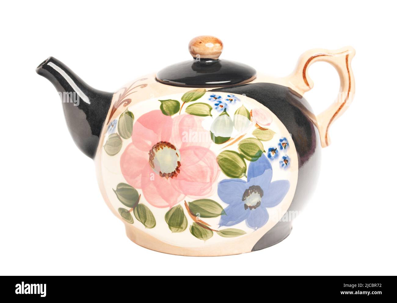 Teapot With Pattern Teapot with pattern isolated in white background Stock Photo - Alamy