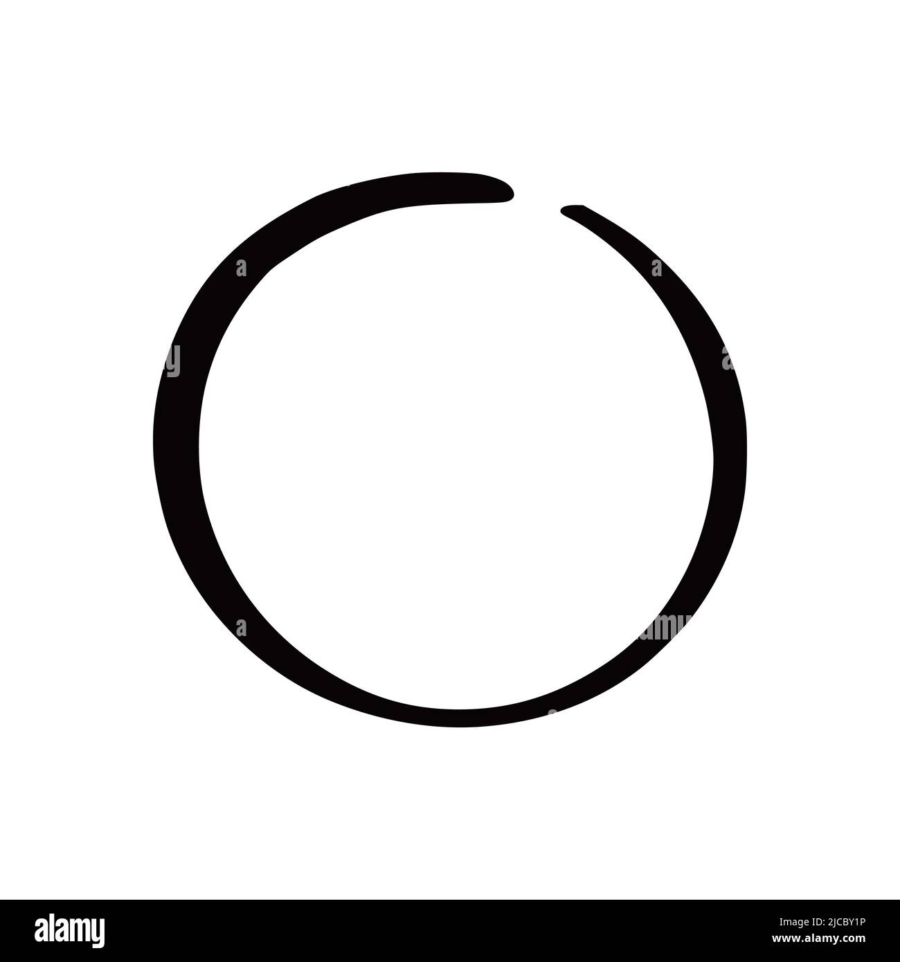 Rustic Circle Line Hand drawn circle line badge. Rustic, grunge style circle badge for ...