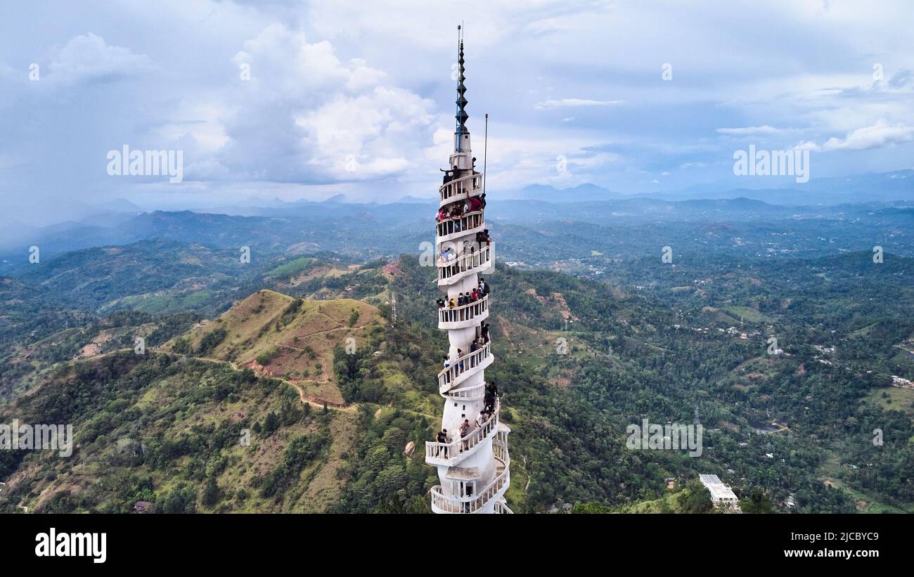 Aerial view of Ambuluwawa Tower in central Sri Lanka Stock Photo Alamy