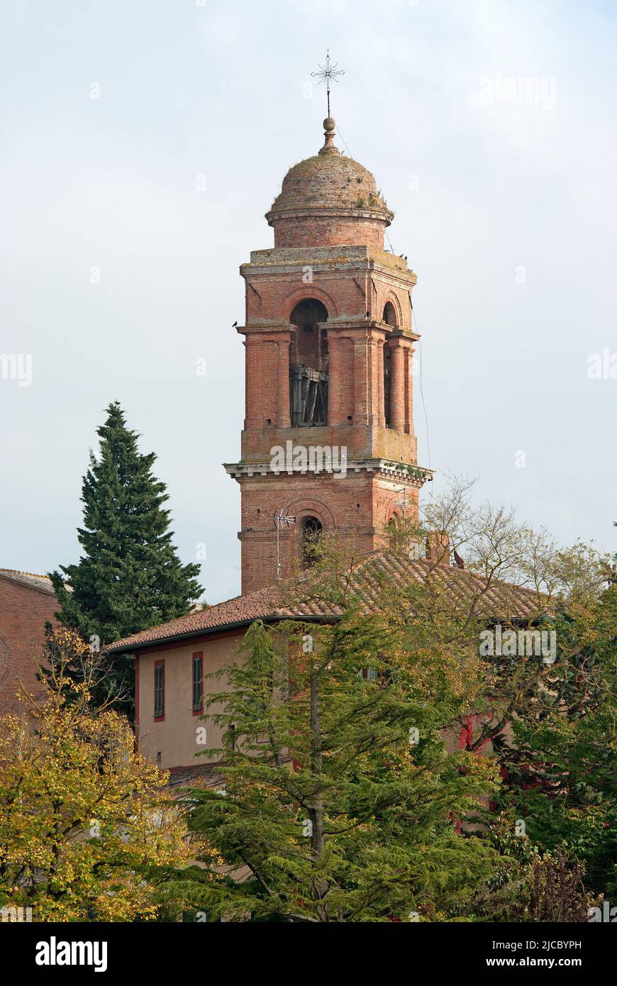 Bell tower of Santa Maria dei Servi church, Città della Pieve, Umbria, Italy Stock Photo