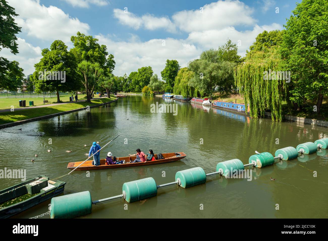 Spring noon on river Cam in Cambridge, England. Stock Photo