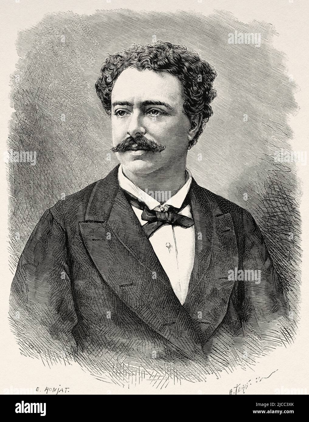 Portrait of Edmondo de Amicis (1846-1908) Italian novelist, teacher, journalist, poet and short-story writer Stock Photo