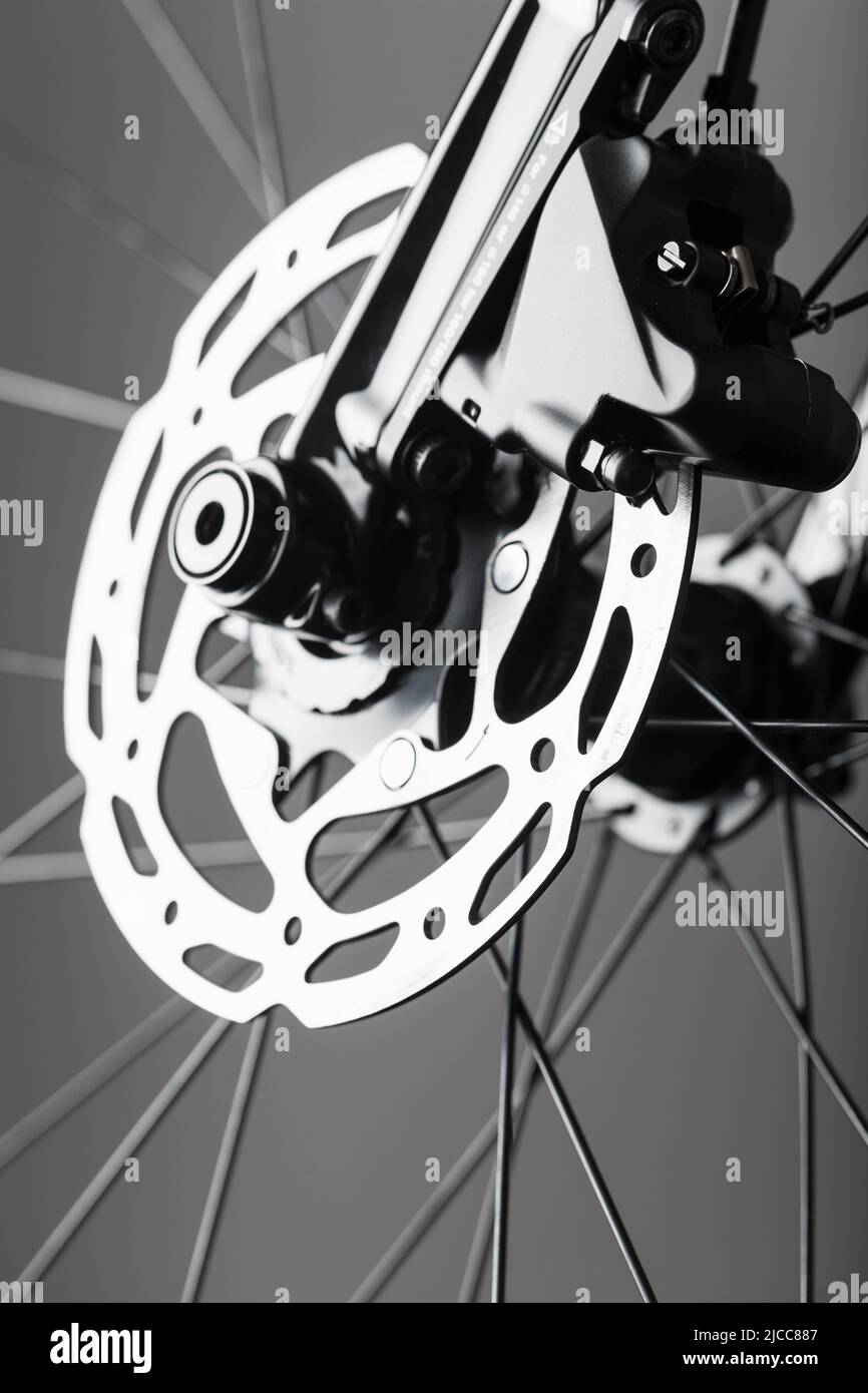 Bicycle Brake Rotor with Hydraulic Highway Braking System closeup