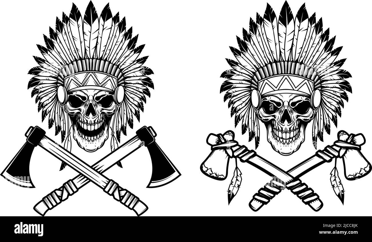 Indian tomahawk tattoo Cut Out Stock Images & Pictures - Alamy
