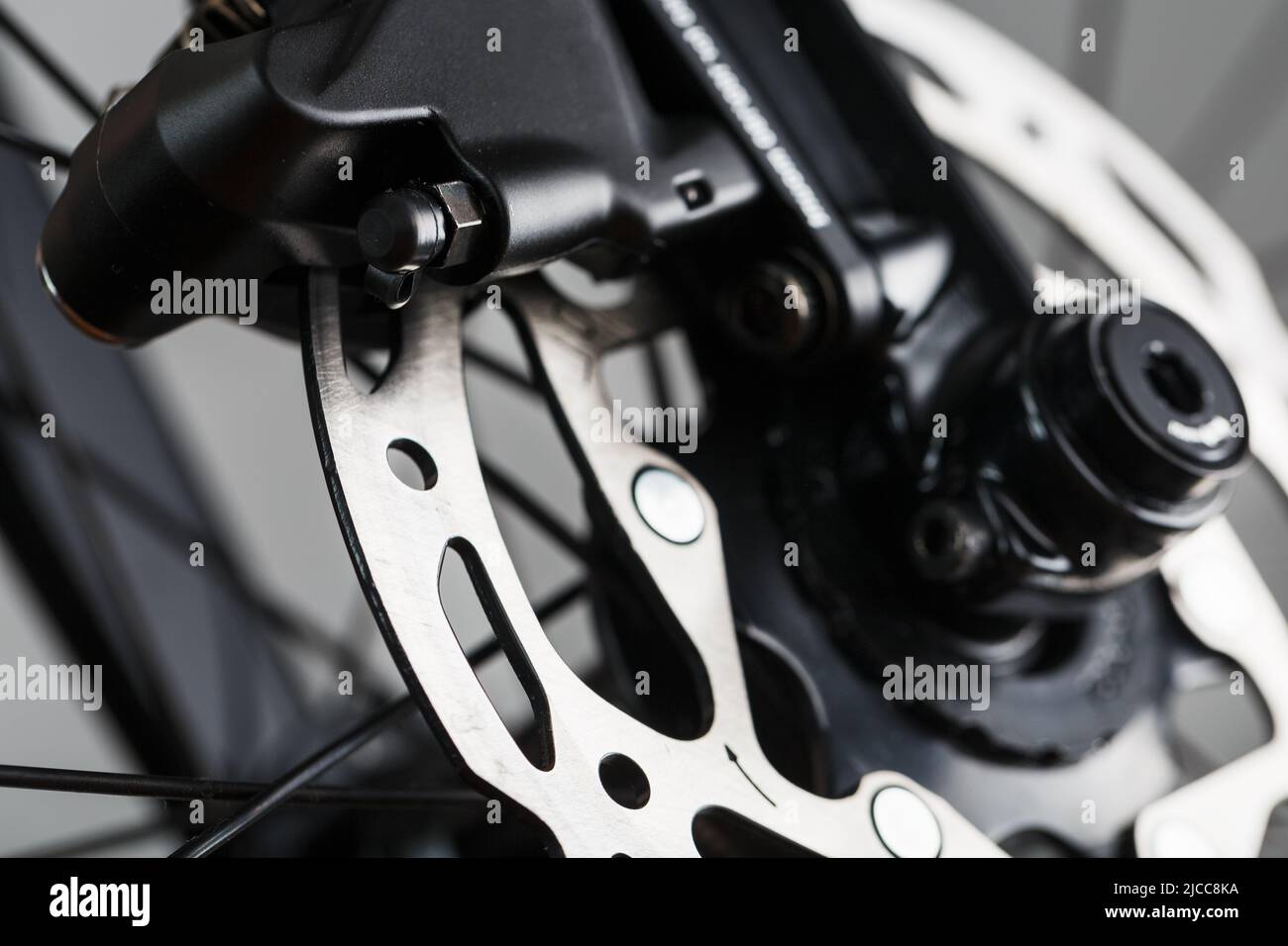 Bicycle Brake Rotor with Hydraulic Highway Braking System closeup Stock Photo Alamy