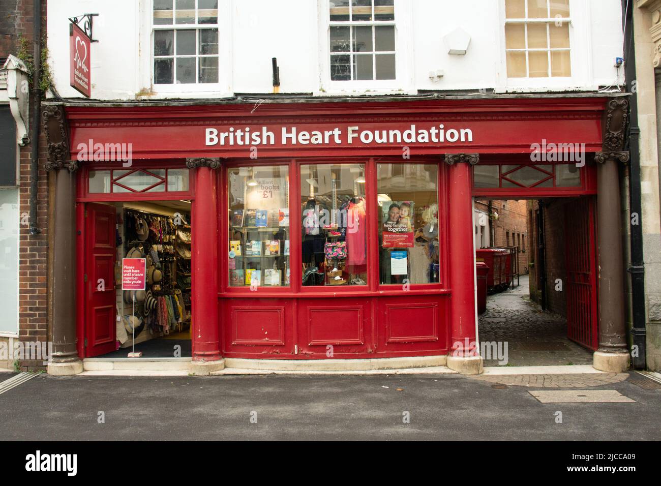 TIVERTON, UK JUNE 21, 2021 the Tiverton branch of the British Heart