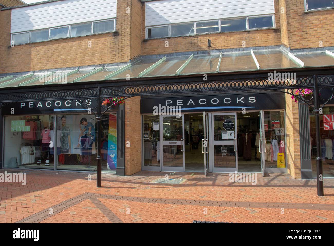 TIVERTON, UK - JUNE 30, 2021 branch of Peacocks fashion accessories store on Market Walk Stock Photo