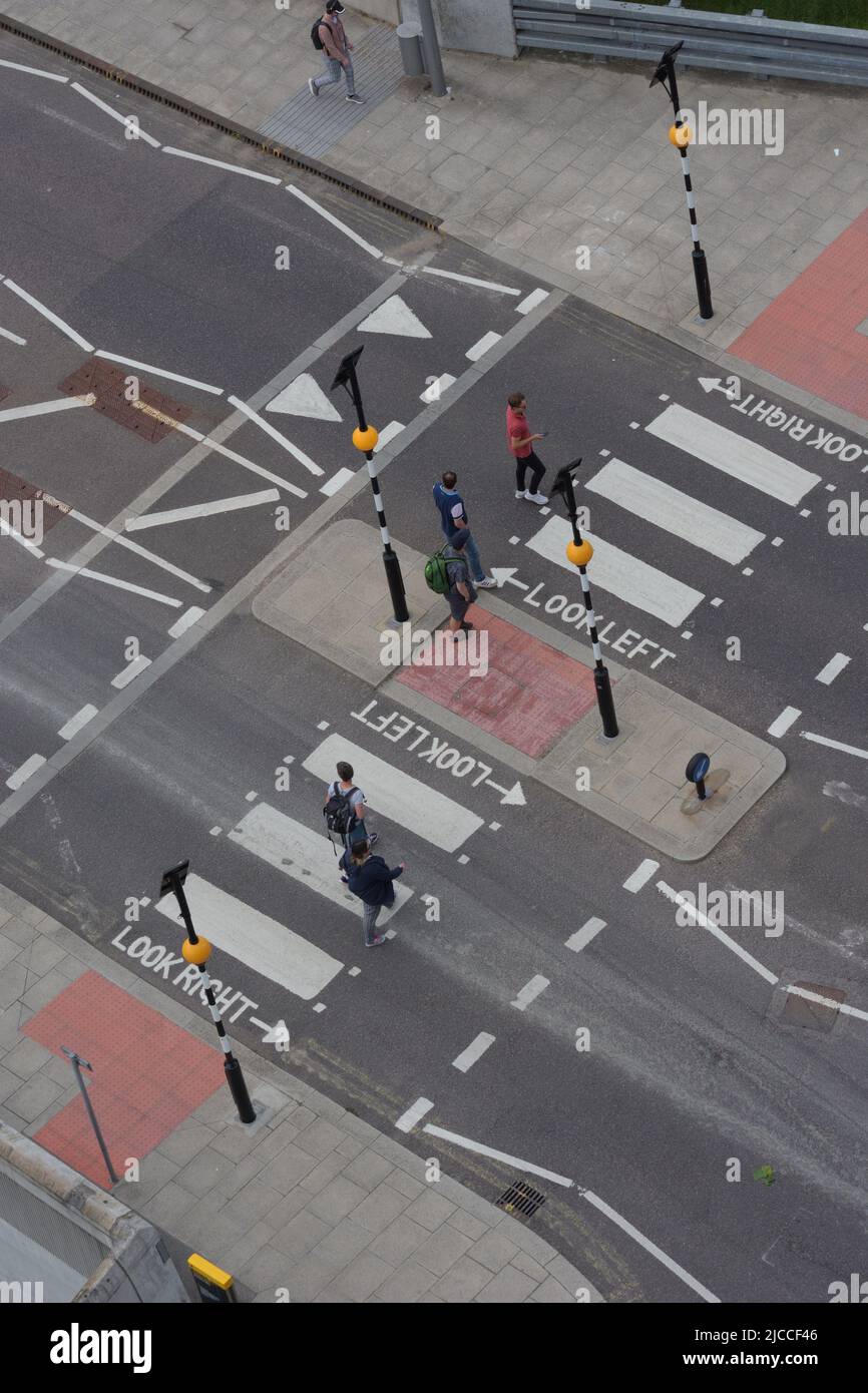 White pedestrian crossing hi-res stock photography and images - Alamy