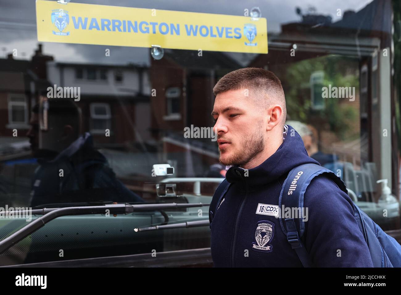 Danny Walker 16 of Warrington Wolves arrives at The Be Well Support