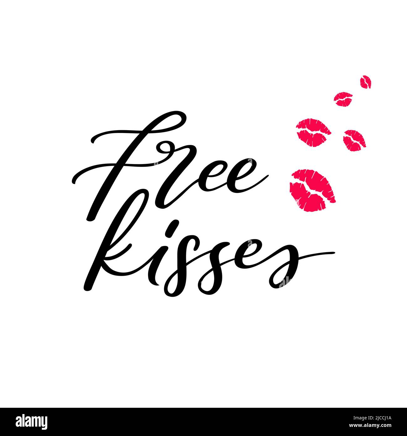Premium Vector  Kiss me lettering with lips stamp