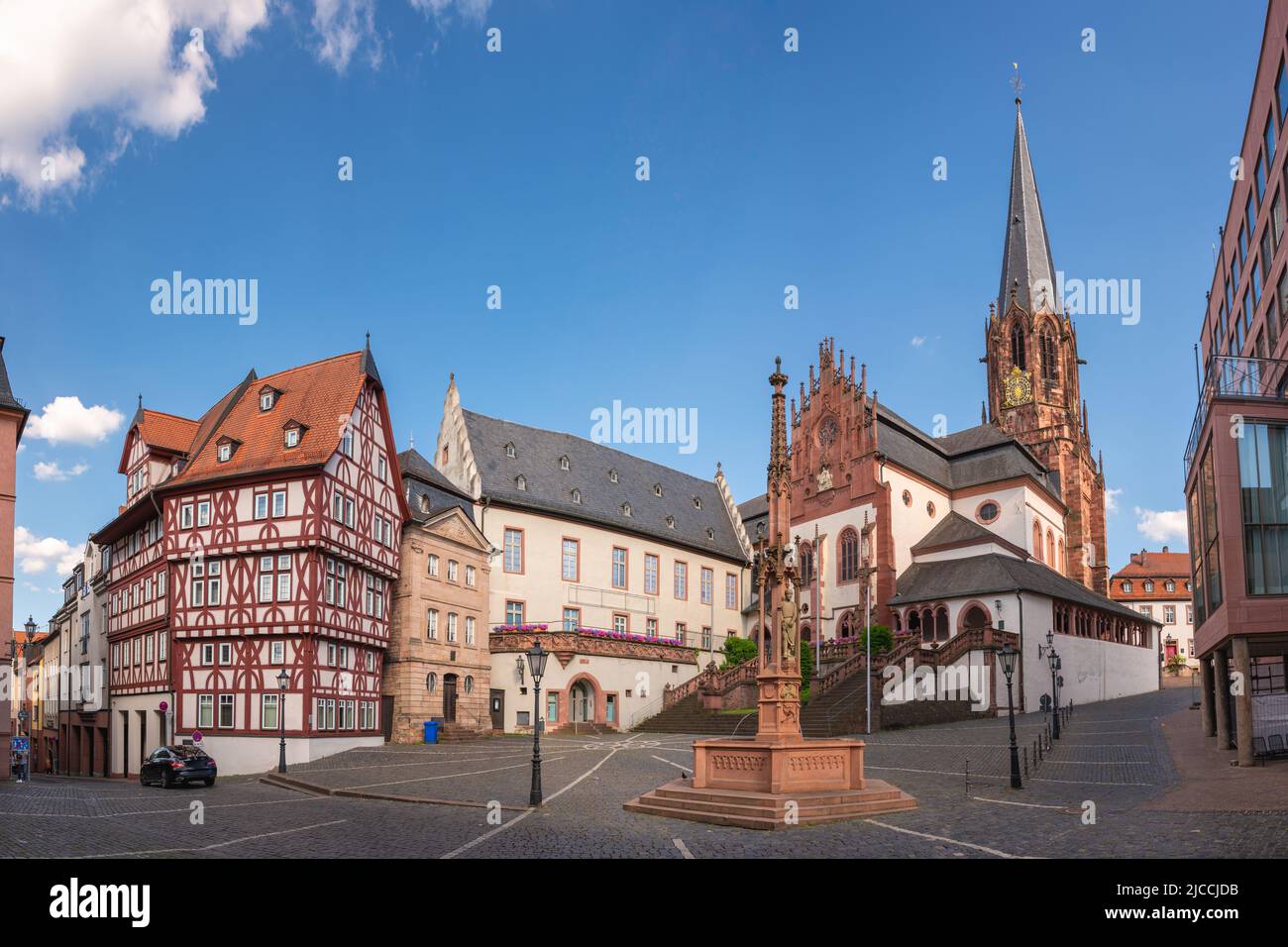 Aschaffenburg Old Town at a sunny summer day, Germany Stock Photo
