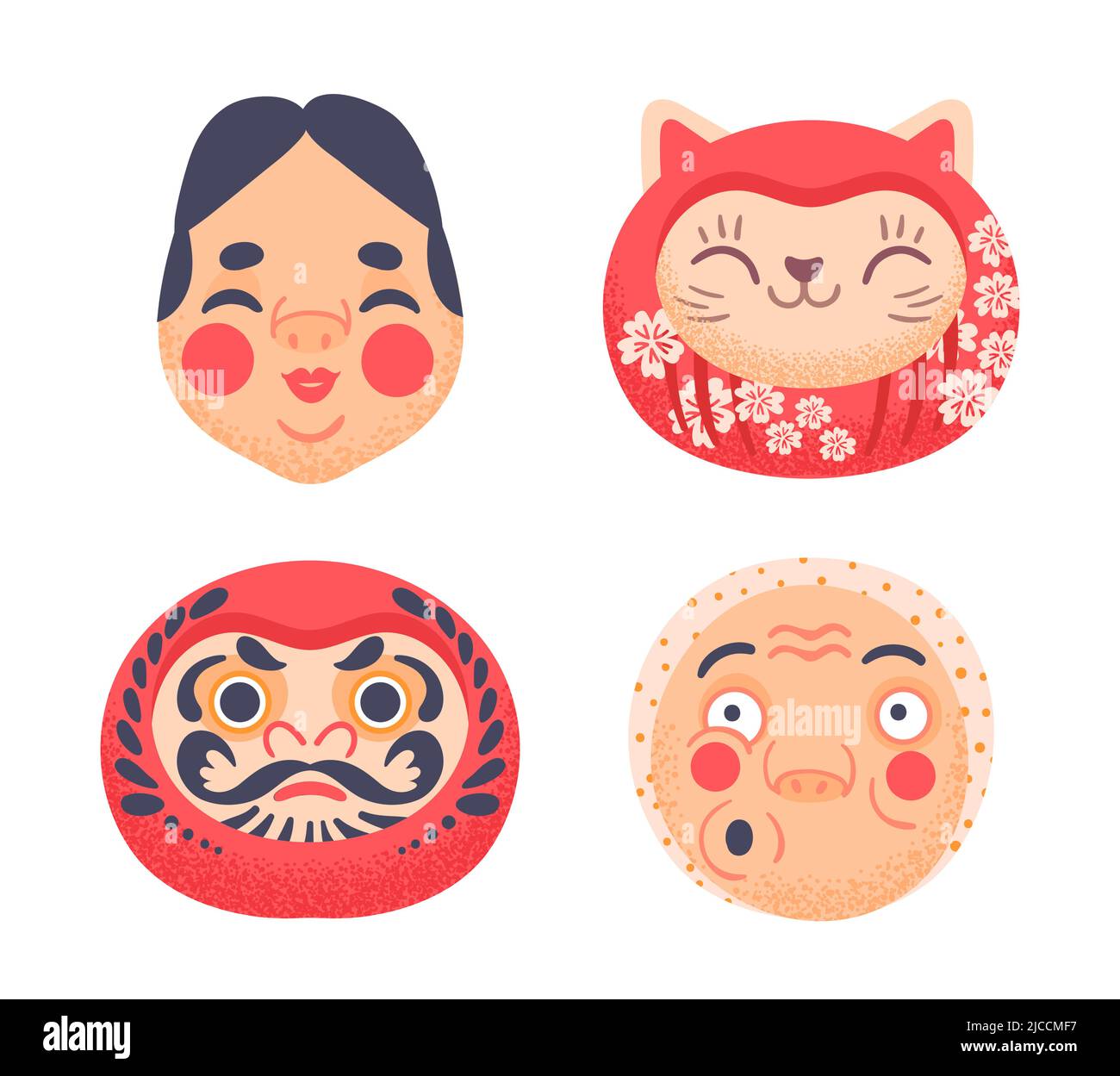 Mask from Japan. Traditional japanese character faces, asian culture