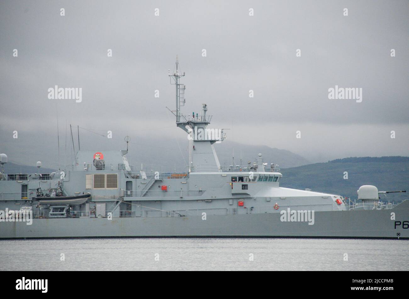Irish navy anchoring in Bantry Bay, Bantry, Co Cork. Ireland Stock Photo
