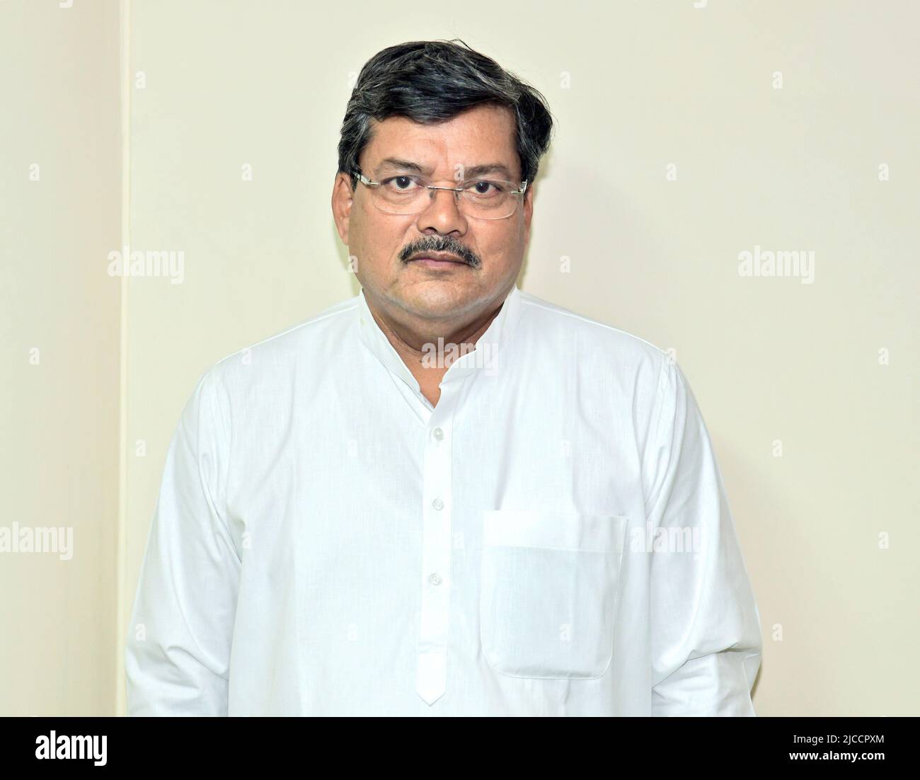 Jaipur, India - (6/10/2022) Congress leader Mukul Wasnik, newly-elected Rajya Sabha member from Rajasthan during Rajya Sabha elections at State Assembly in Jaipur. The ruling Congress won three of the four seats in the state while BJP bagged one seat. (Photo by Sumit Saraswat/Pacific Press/Sipa USA) Stock Photo