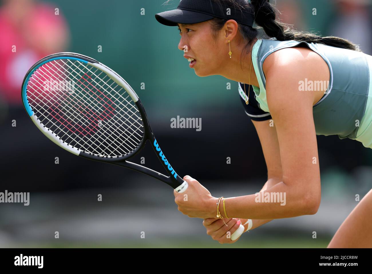 11th June 2022; Nottingham Tennis Centre, Nottingham, England: Rothesay Open Nottingham Lawn Tennis tournament; Hao-Ching Chan during the women doubles semi finals Stock Photo