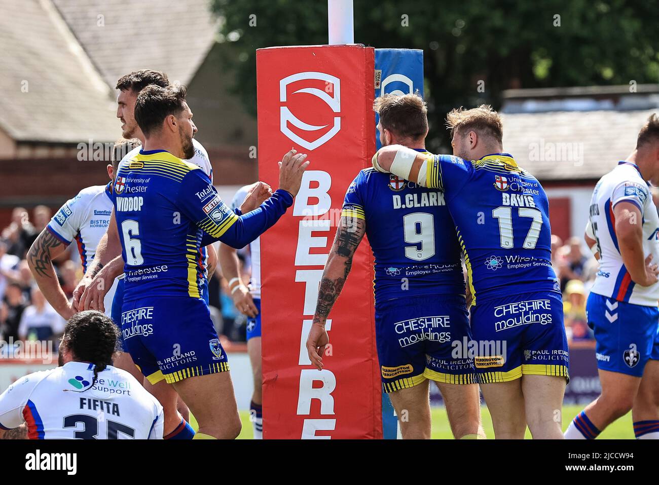 Wakefield Wolves Wakefield, UK. 12th June, 2022. Daryl Clark #9 of Warrington Wolves ...