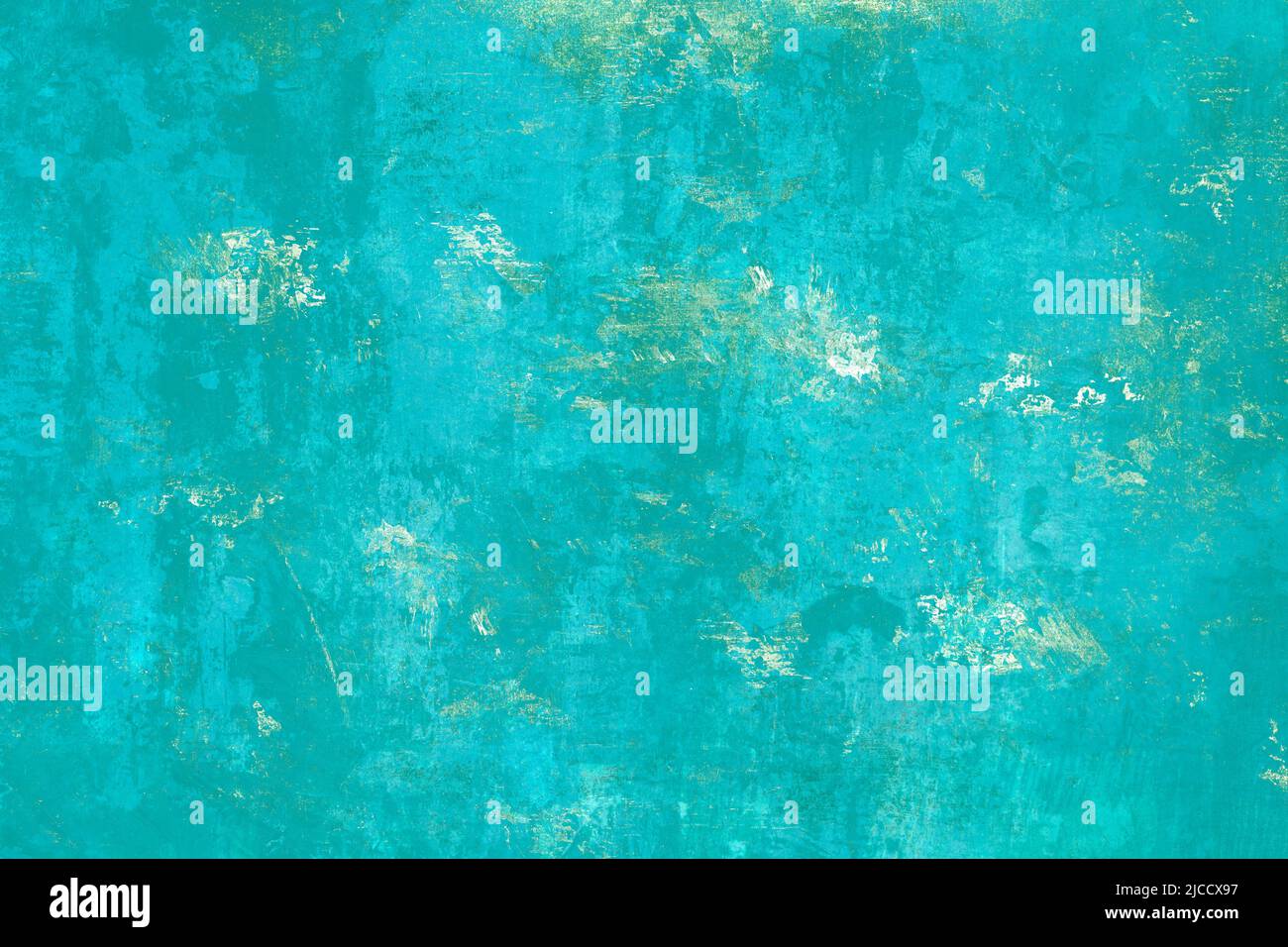 Turquoise colored background, grunge texture Stock Photo