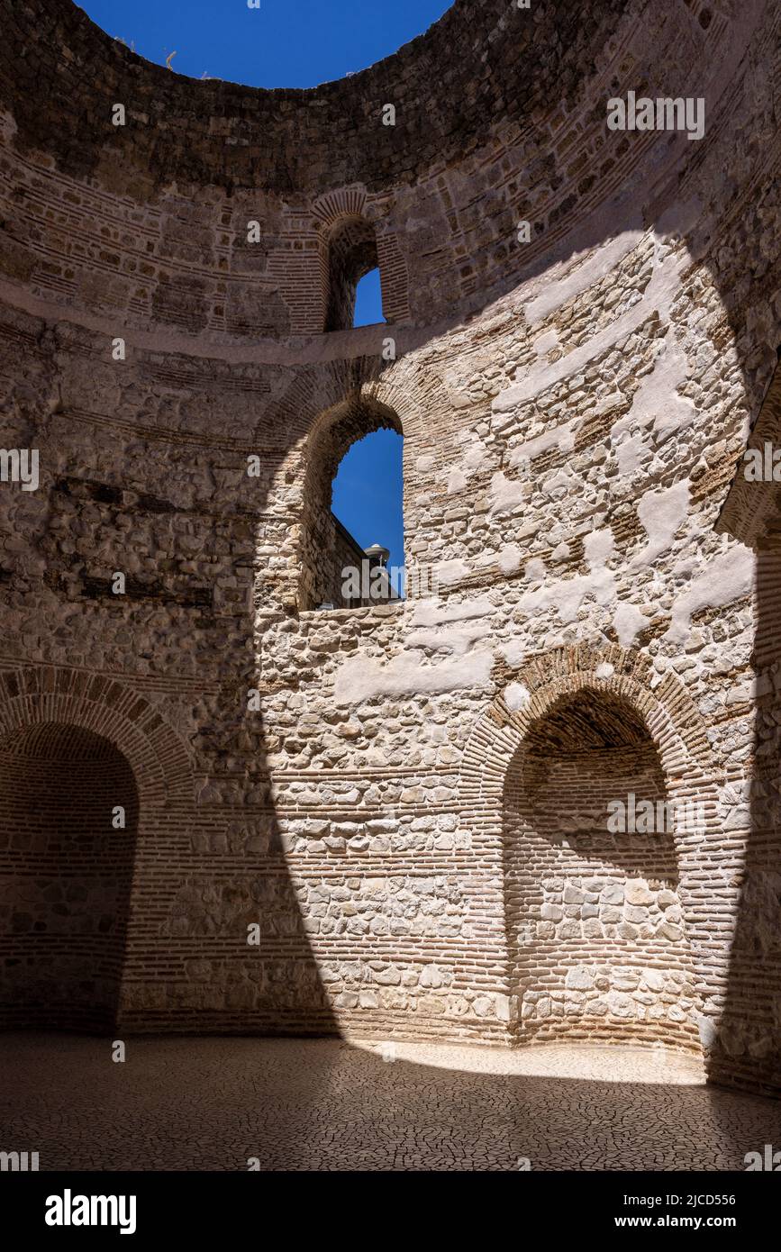 Rotunda of Vestibule adjacent to Peristyle of Diocletian's Palace, Split, Croatia Stock Photo