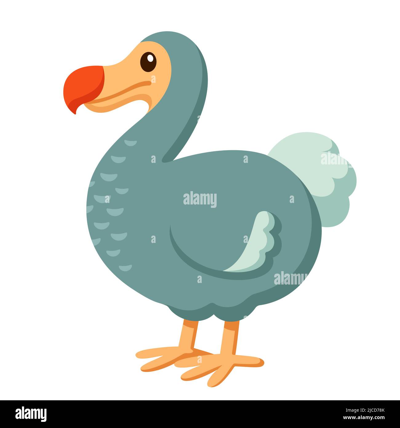 Simple cartoon dodo bird illustration. Flat vector clip art Stock Vector  Image & Art - Alamy