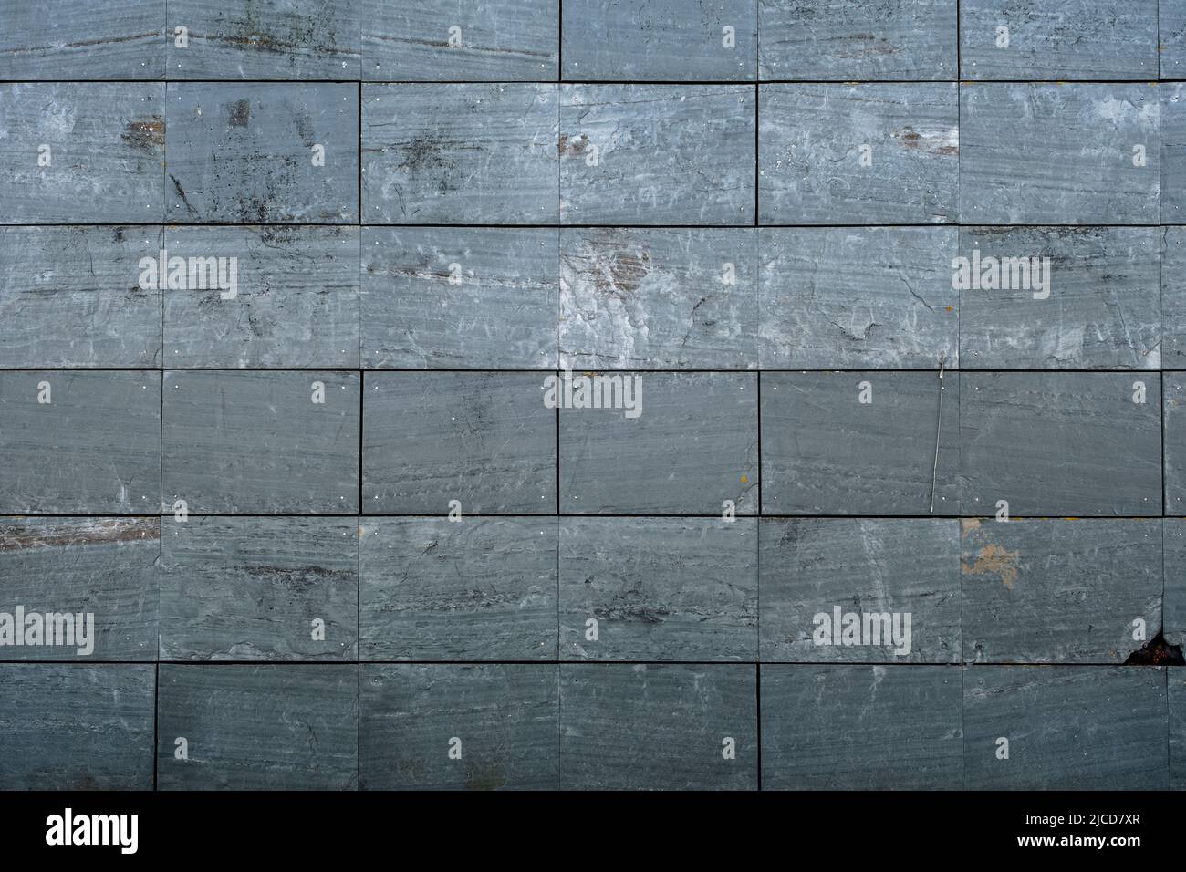 Slate effect porceliain tiles wall cladding, architecture detail