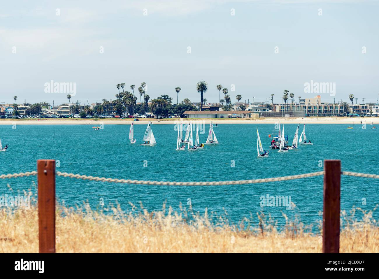 Boats on Mission Bay.  San Diego, California, USA. Stock Photo