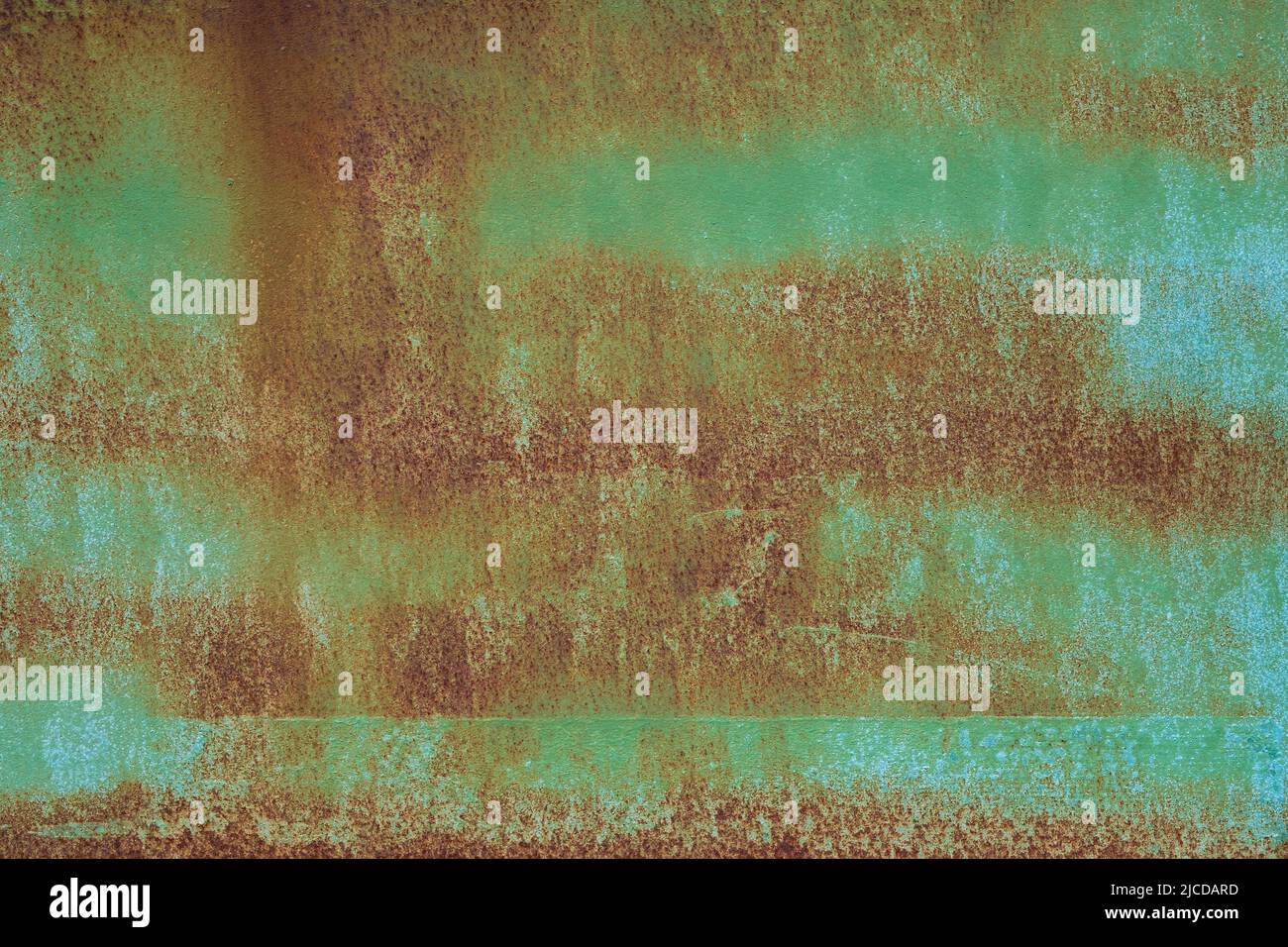 Old green painted rusty iron texture grunge background Stock Photo