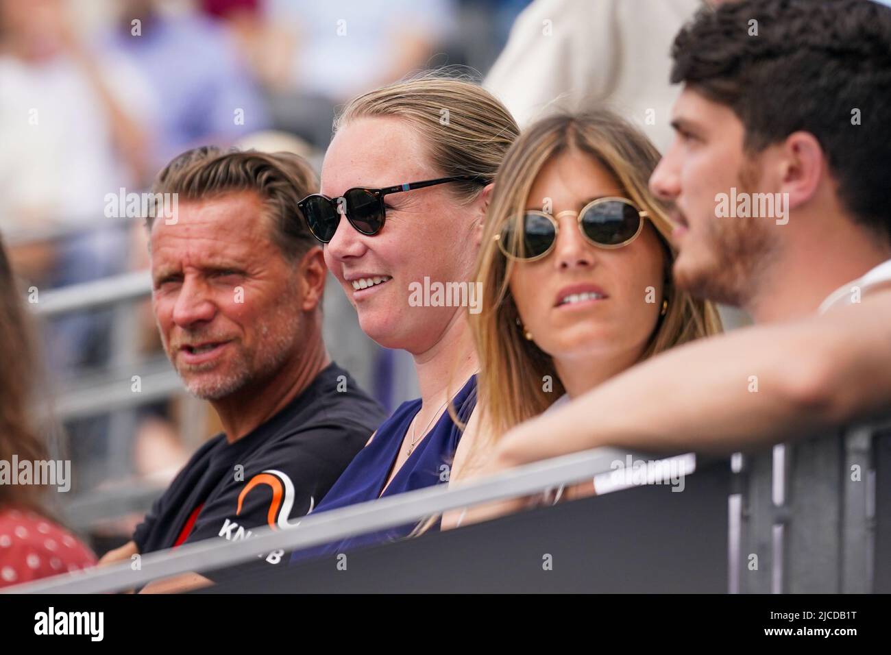 'S-HERTOGENBOSCH, NETHERLANDS - JUNE 12: Kiki Bertens watches from the stands during the Mens Singles Final match between Daniil Medvedev of Russia and Tim van Rijthoven of the Netherlands at the Autotron on June 12, 2022 in 's-Hertogenbosch, Netherlands (Photo by Joris Verwijst/BSR Agency) Stock Photo