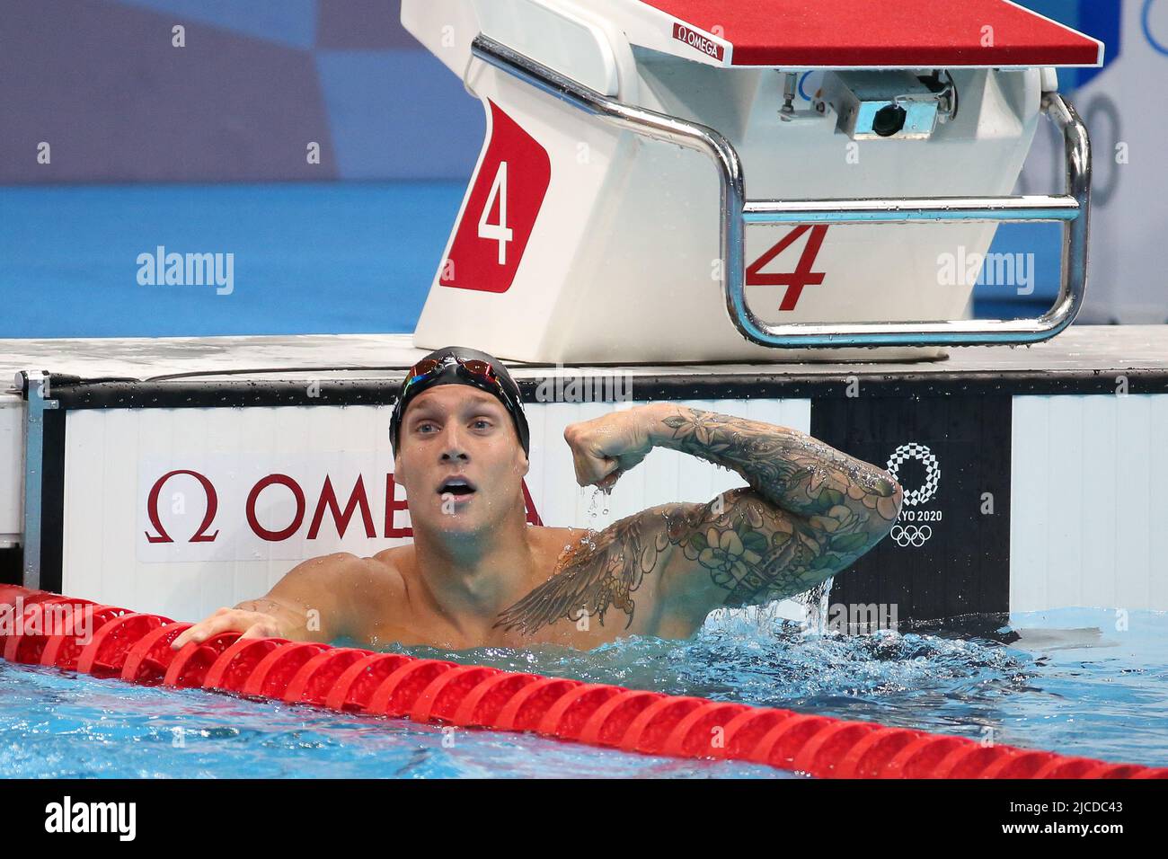 JULY 31st, 2021 - TOKYO, JAPAN: Caeleb Dressel wins the Gold Medal and ...