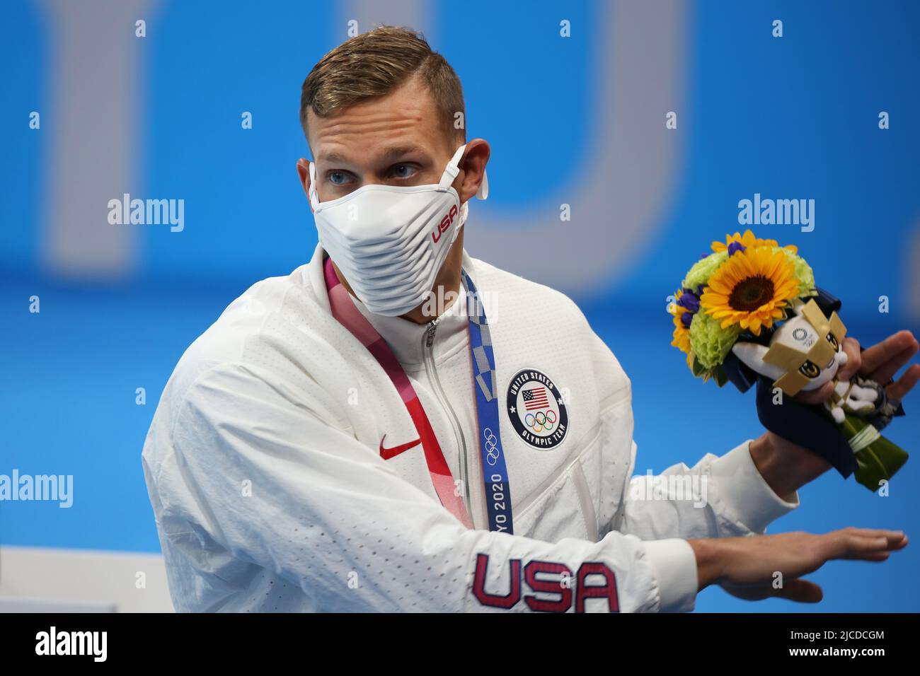 JULY 31st, 2021 - TOKYO, JAPAN: Caeleb Dressel wins the Gold Medal and ...