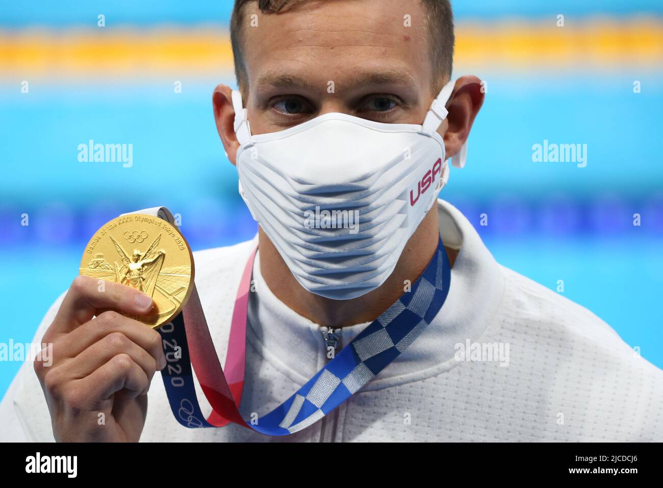 JULY 31st, 2021 - TOKYO, JAPAN: Caeleb Dressel wins the Gold Medal and ...