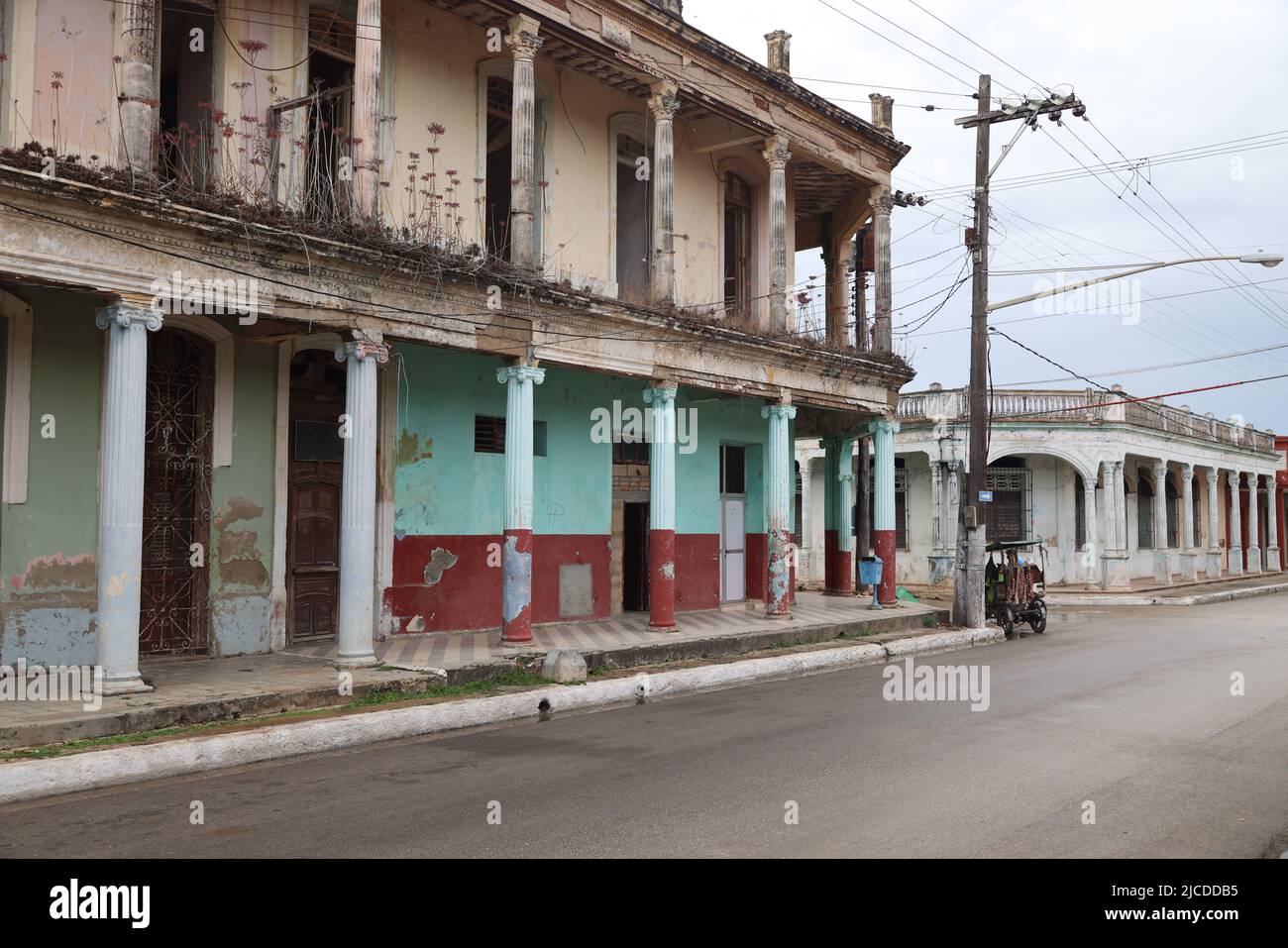 The characteristic houses of Moron, Cuba Stock Photo Alamy