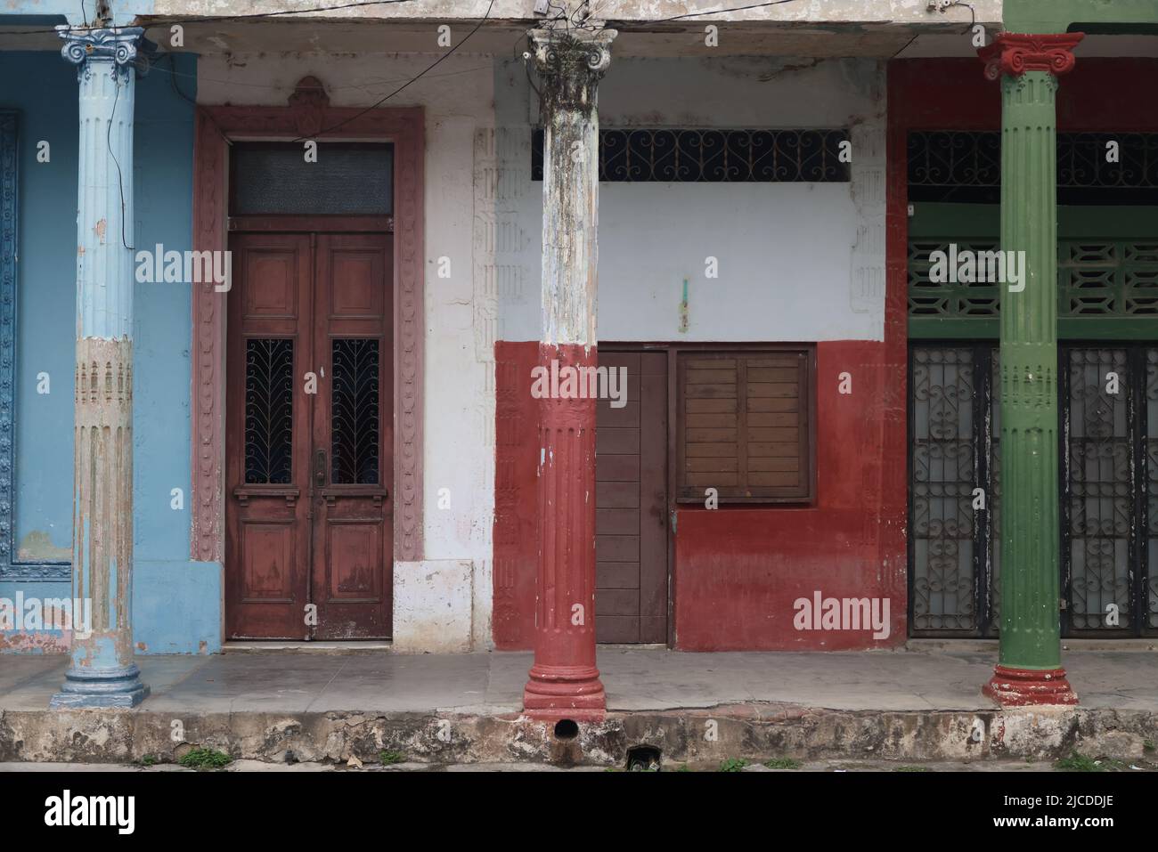 The characteristic houses of Moron, Cuba Stock Photo Alamy