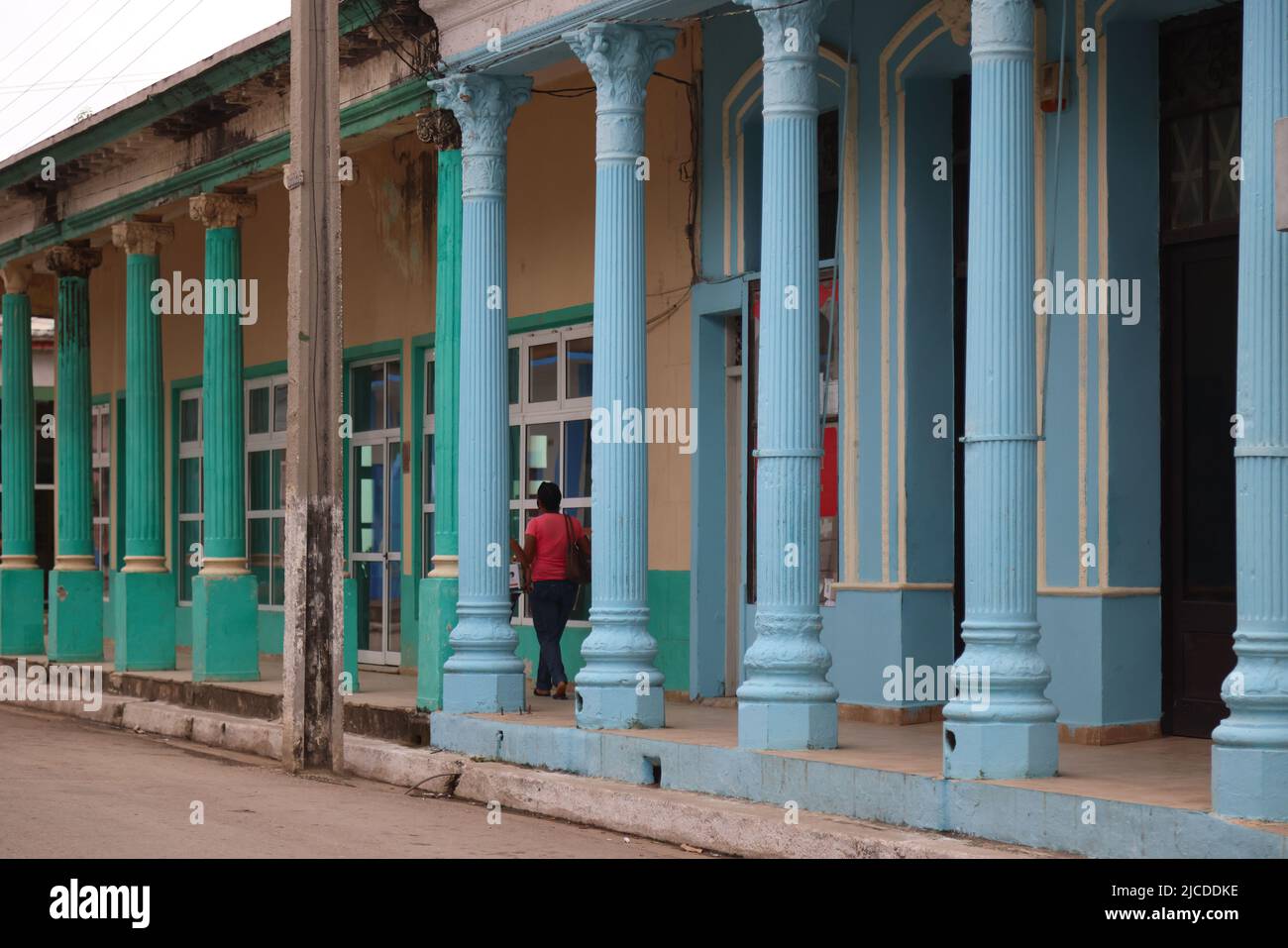 The characteristic houses of Moron, Cuba Stock Photo Alamy